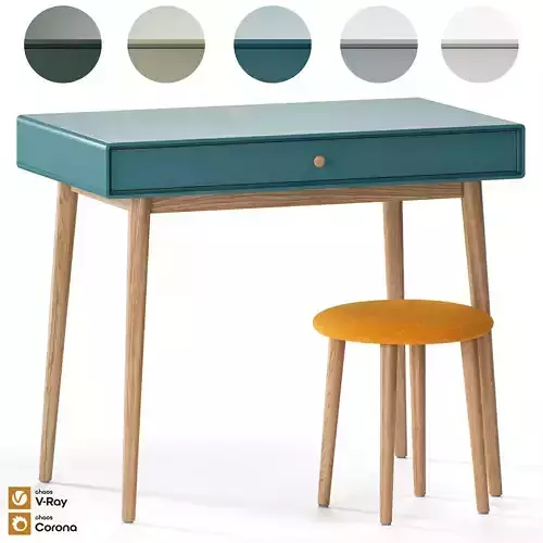 La Redoute Interieurs Jimi 1 Drawer Desk 3D model