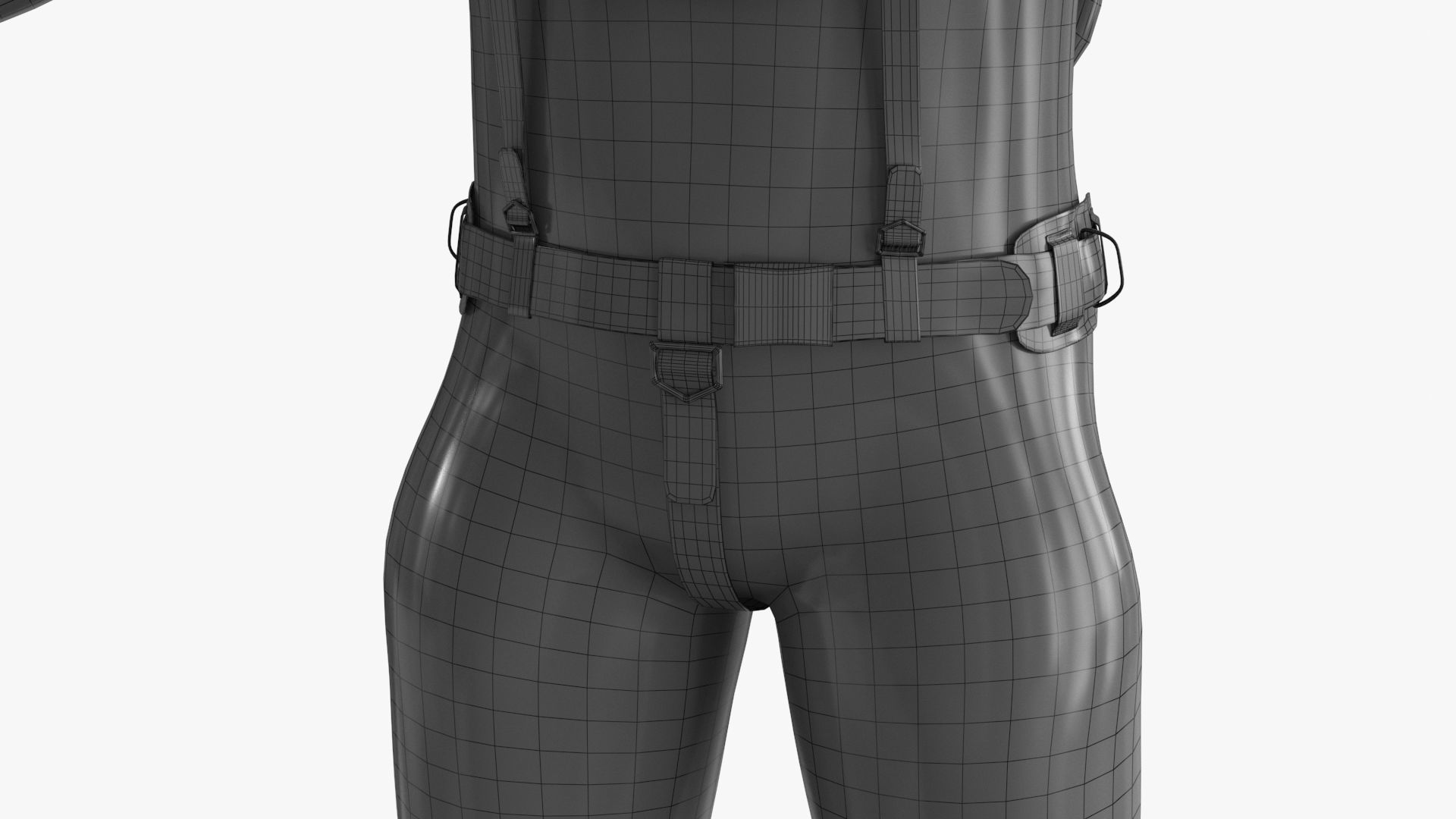 Sea Diver Low-poly 3D model_25