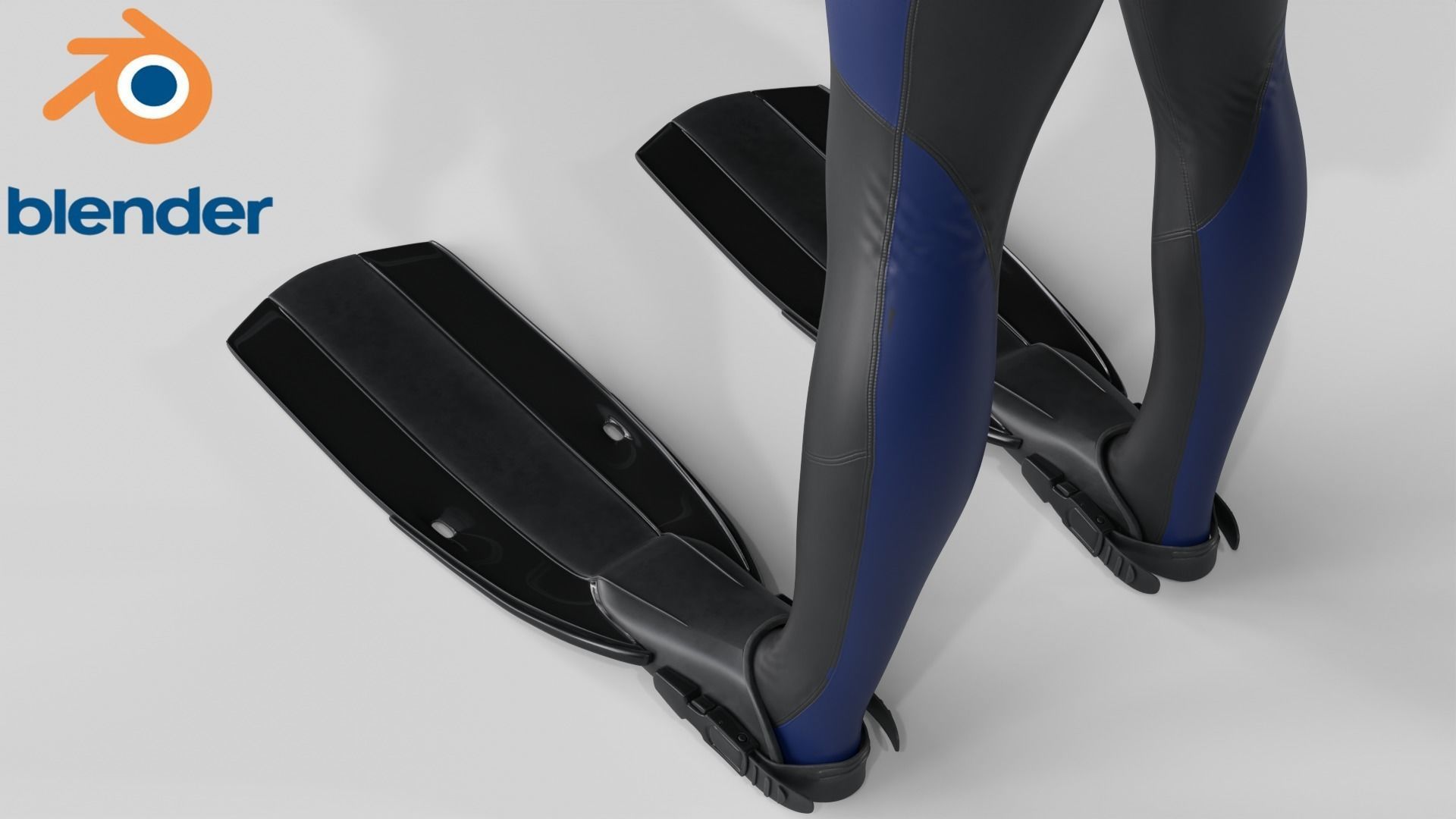 Sea Diver Low-poly 3D model_3