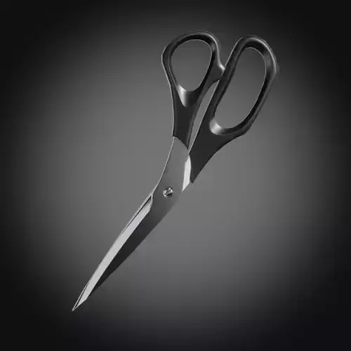 Scissors with black grip