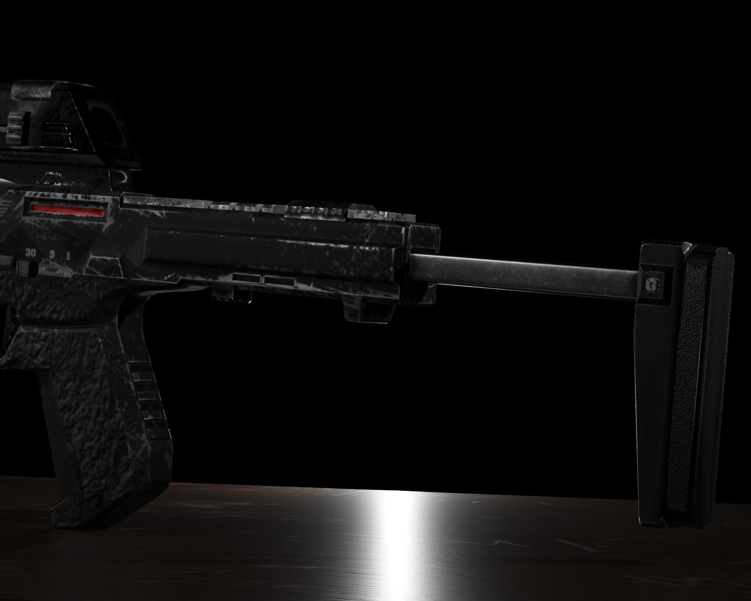 Sci-Fi Concept Gun Free 3D model_8