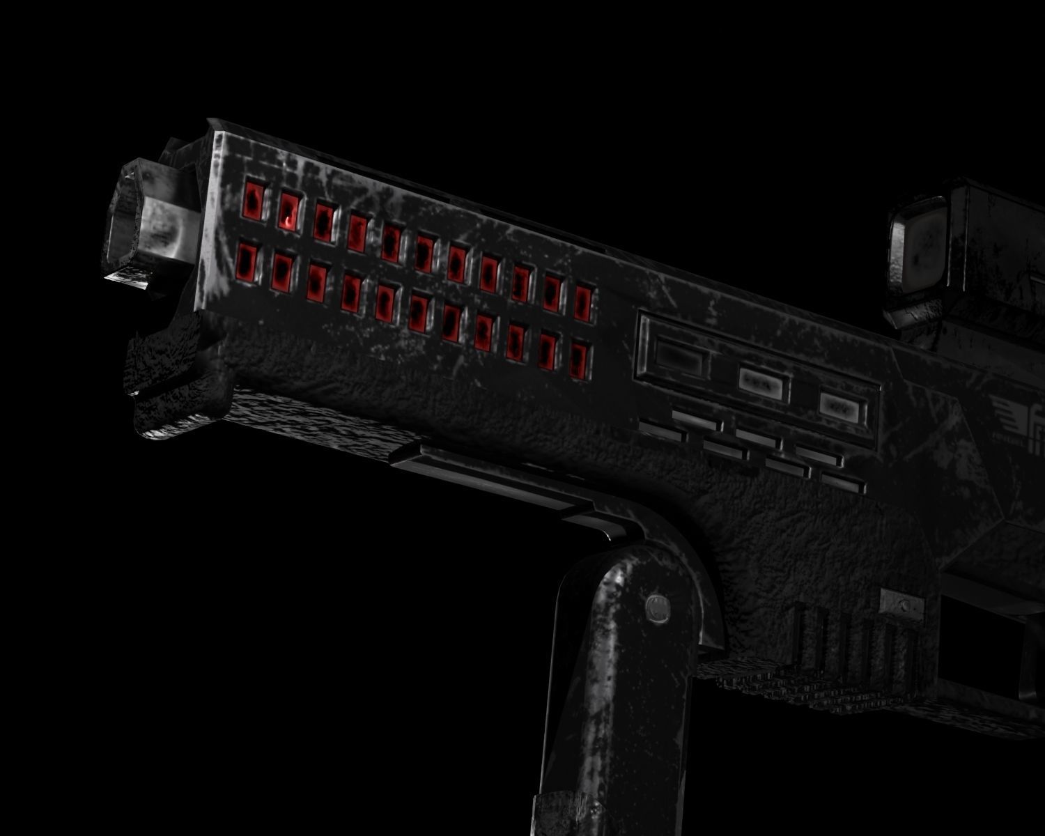 Sci-Fi Concept Gun Free 3D model_6