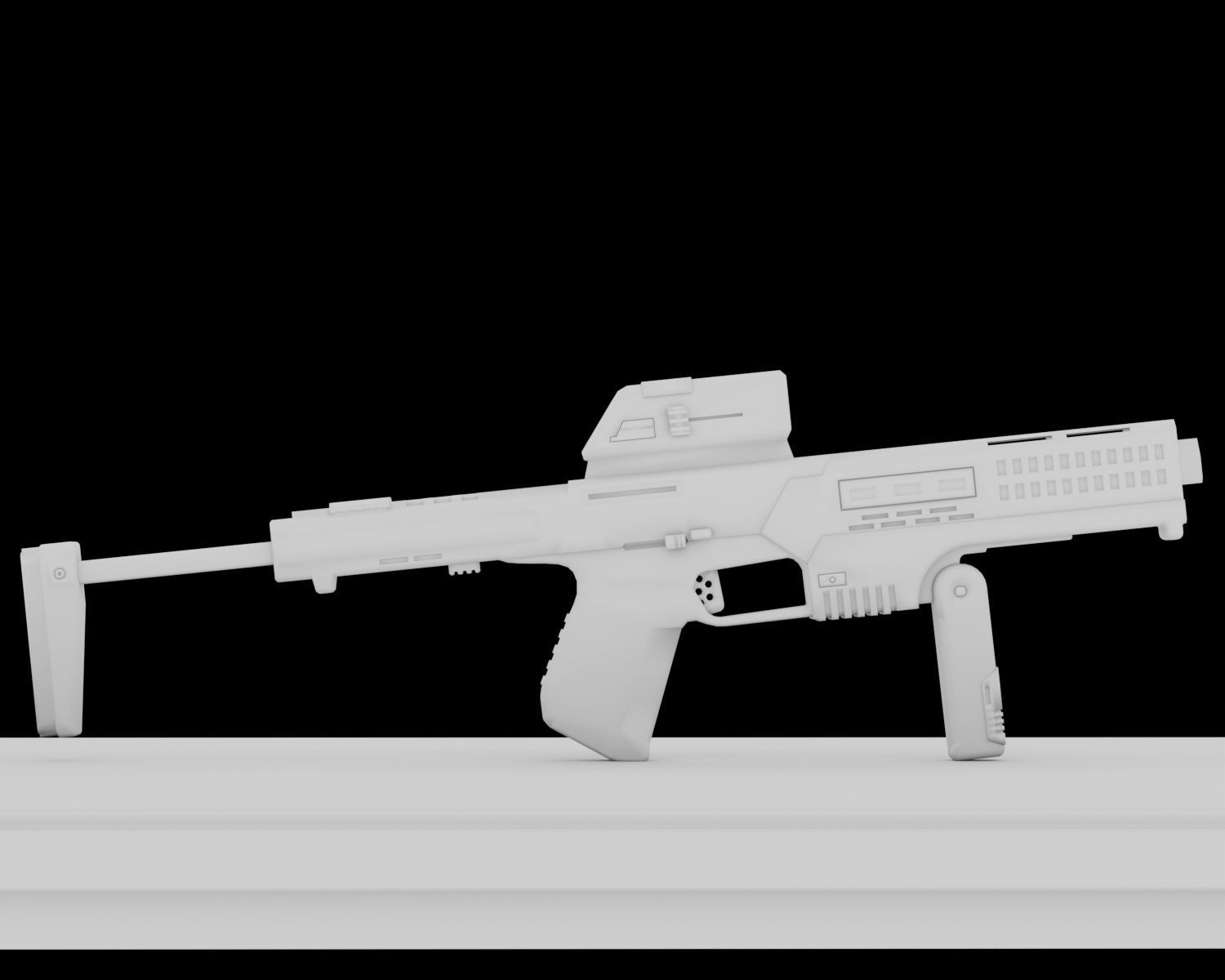 Sci-Fi Concept Gun Free 3D model_9