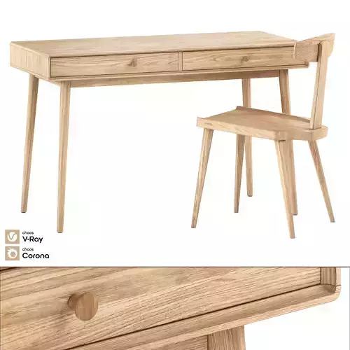 La Redoute Interieurs Miji 2 Drawer Desk