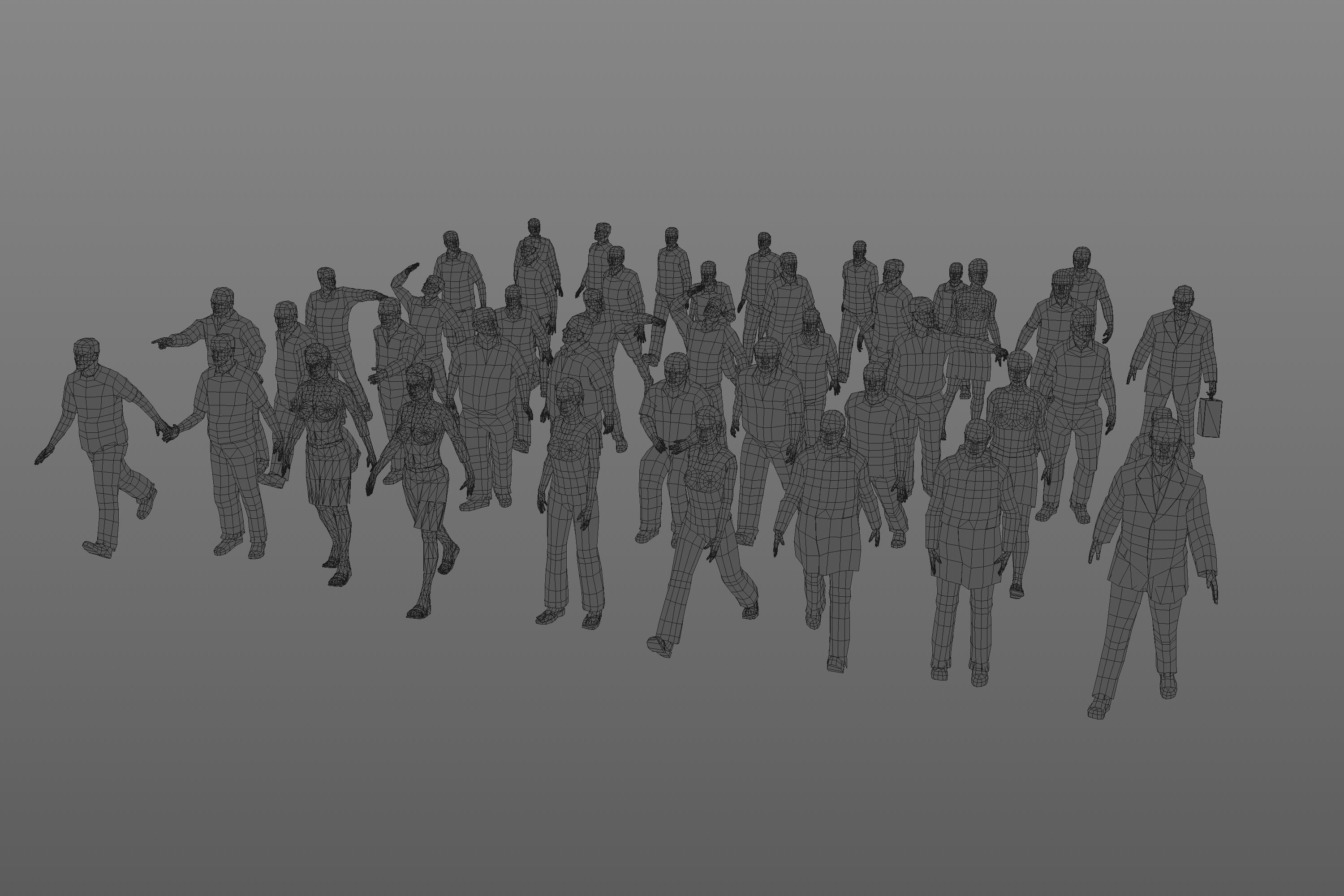 People Collection Low-poly 3D model_5