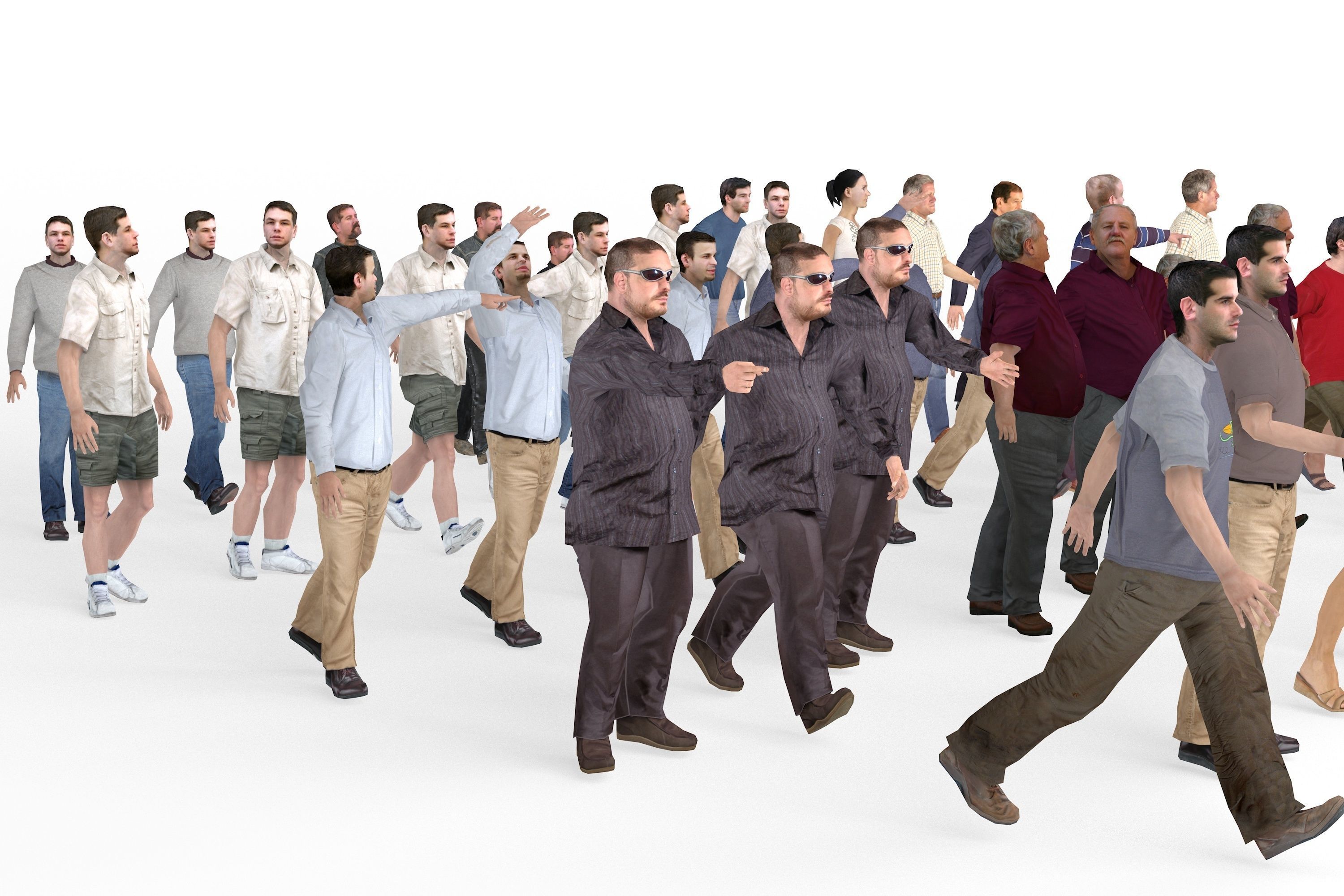 People Collection Low-poly 3D model_4