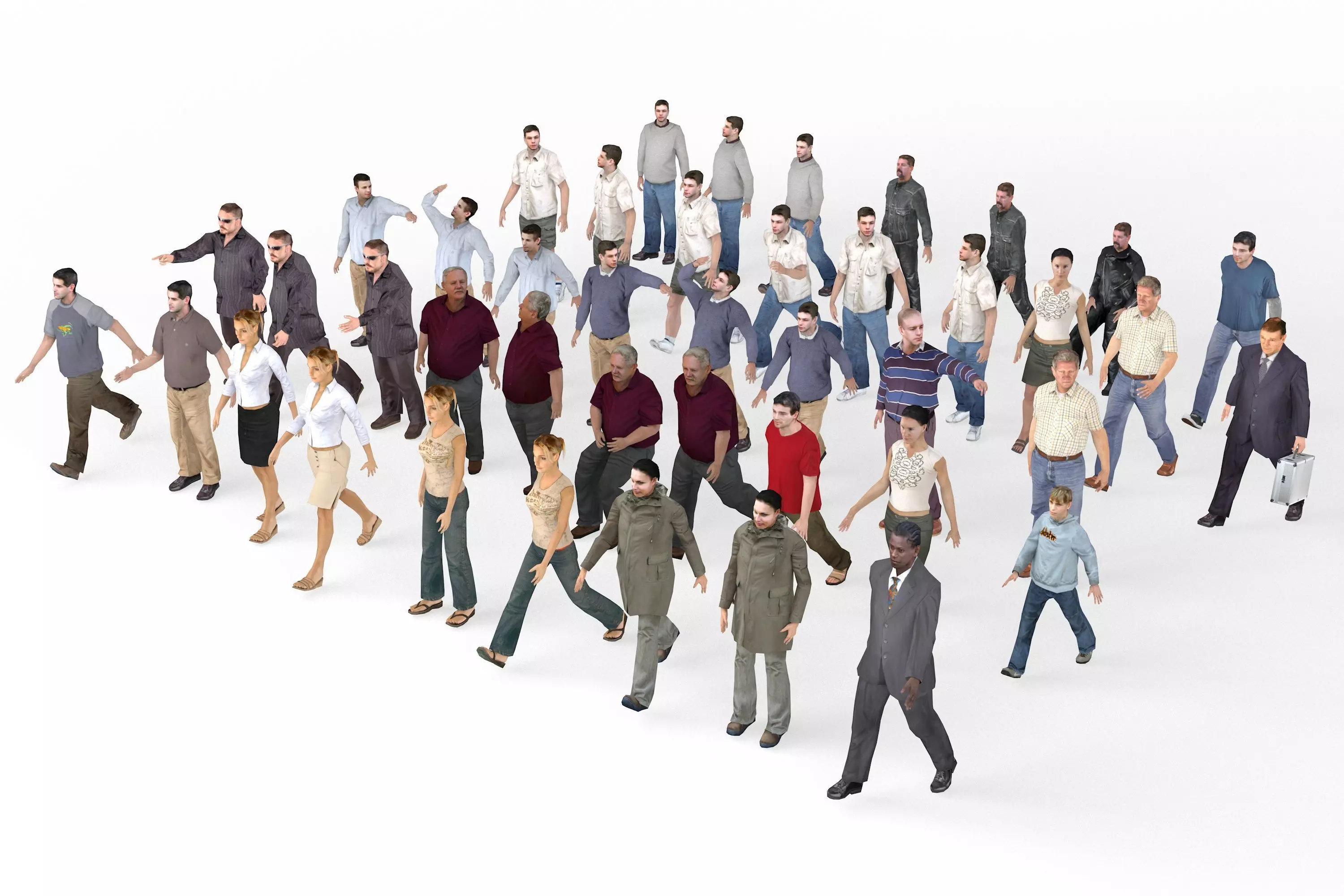 People Collection Low-poly 3D model_0