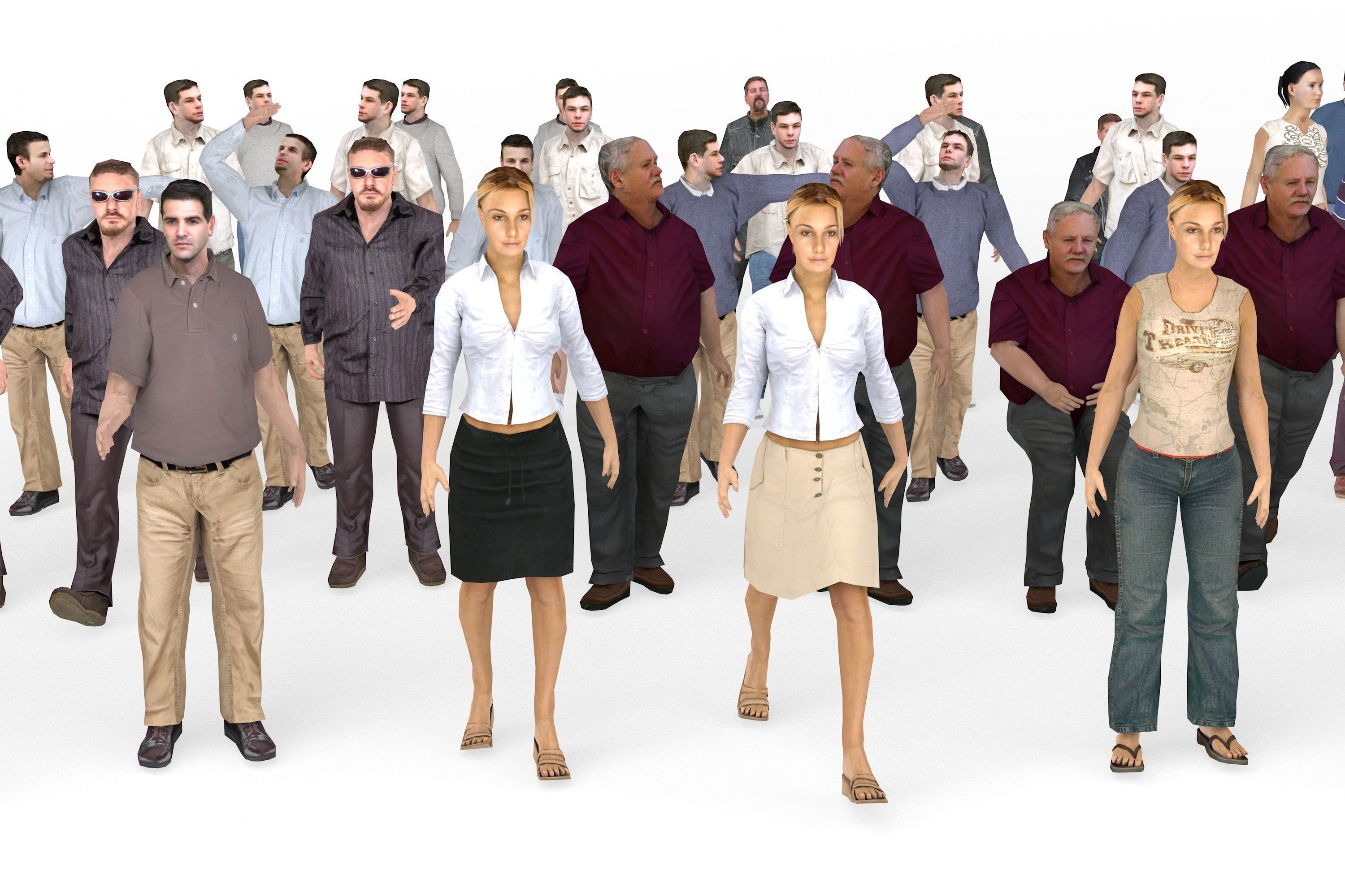 People Collection Low-poly 3D model_1