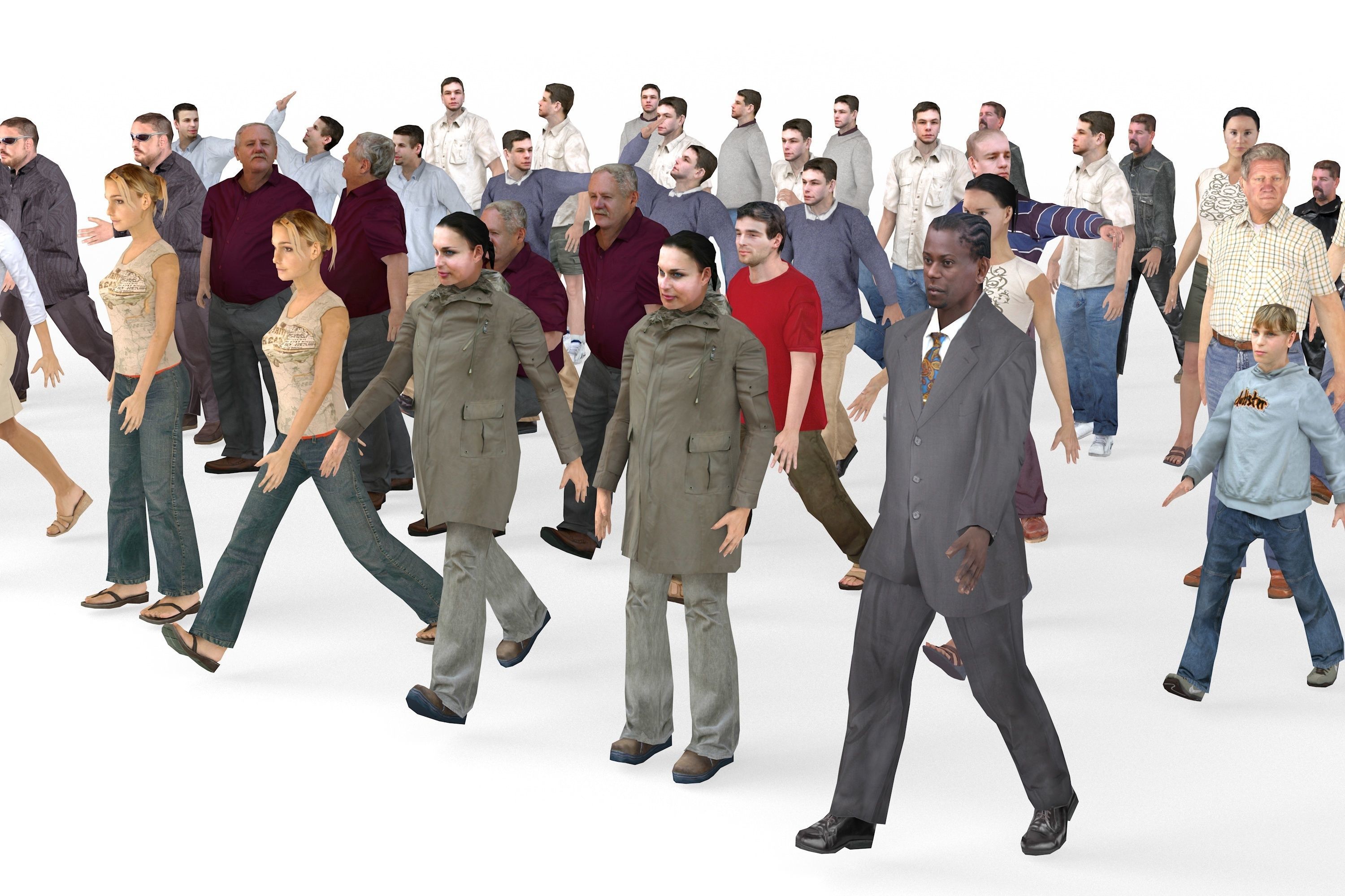 People Collection Low-poly 3D model_3