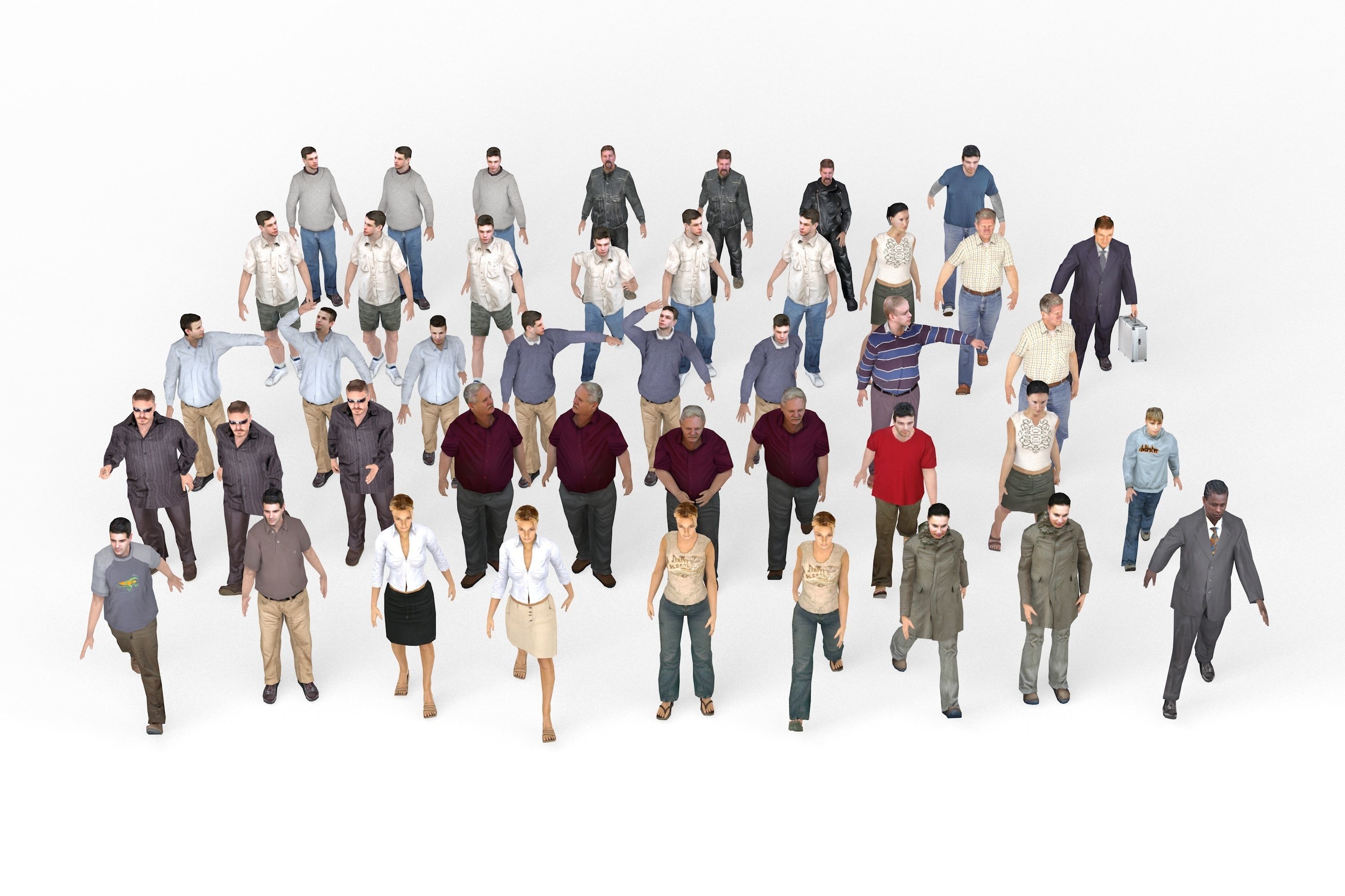 People Collection Low-poly 3D model_2