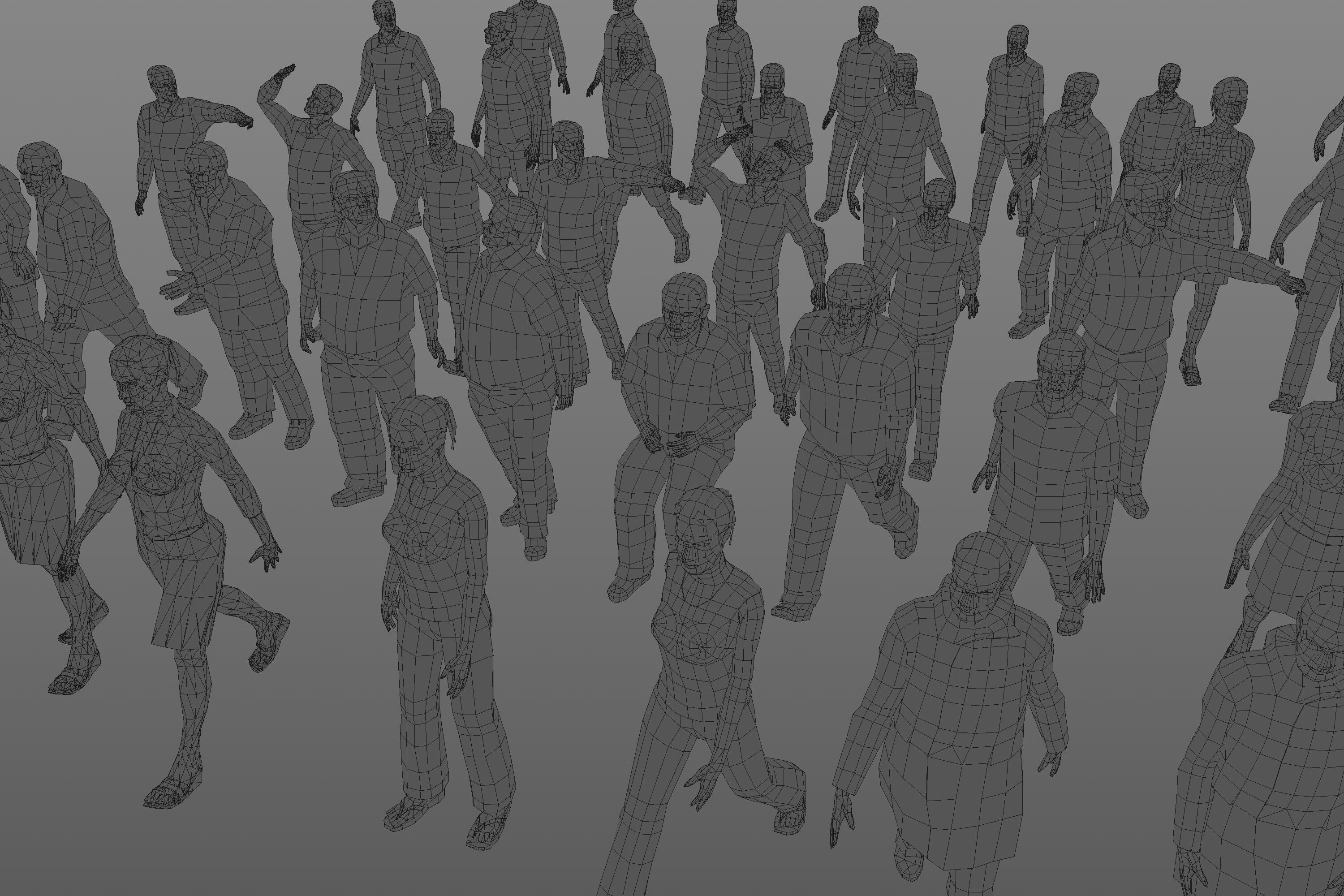 People Collection Low-poly 3D model_6