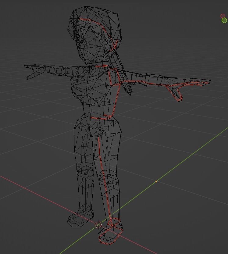 Character - Low-poly female Low-poly 3D model_3