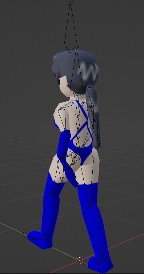 Character - Low-poly female Low-poly 3D model_5