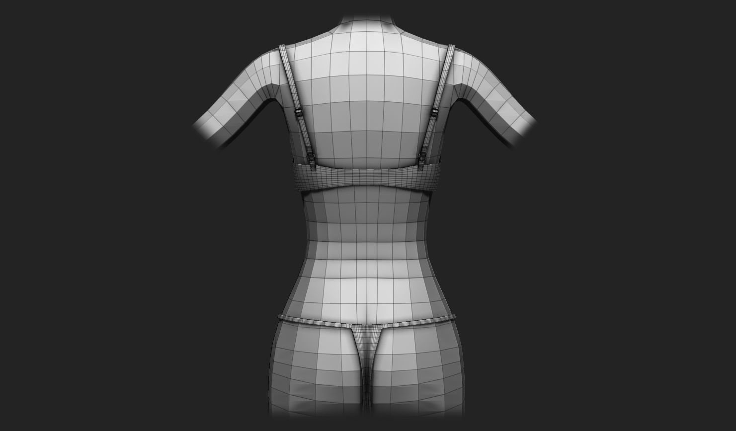 Underwear Set for 3D Avatars - The Sims - Second Life - VR Chat Low-poly 3D model_8