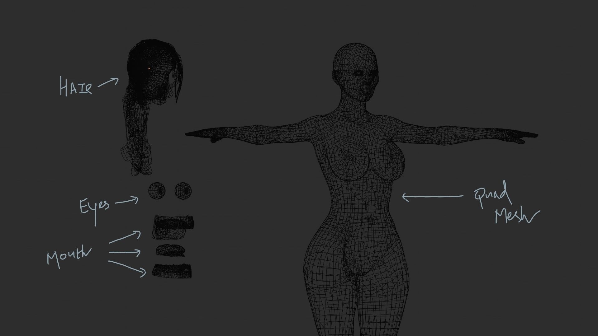 Realistic Woman Game Ready - Calista Low-poly 3D model_20