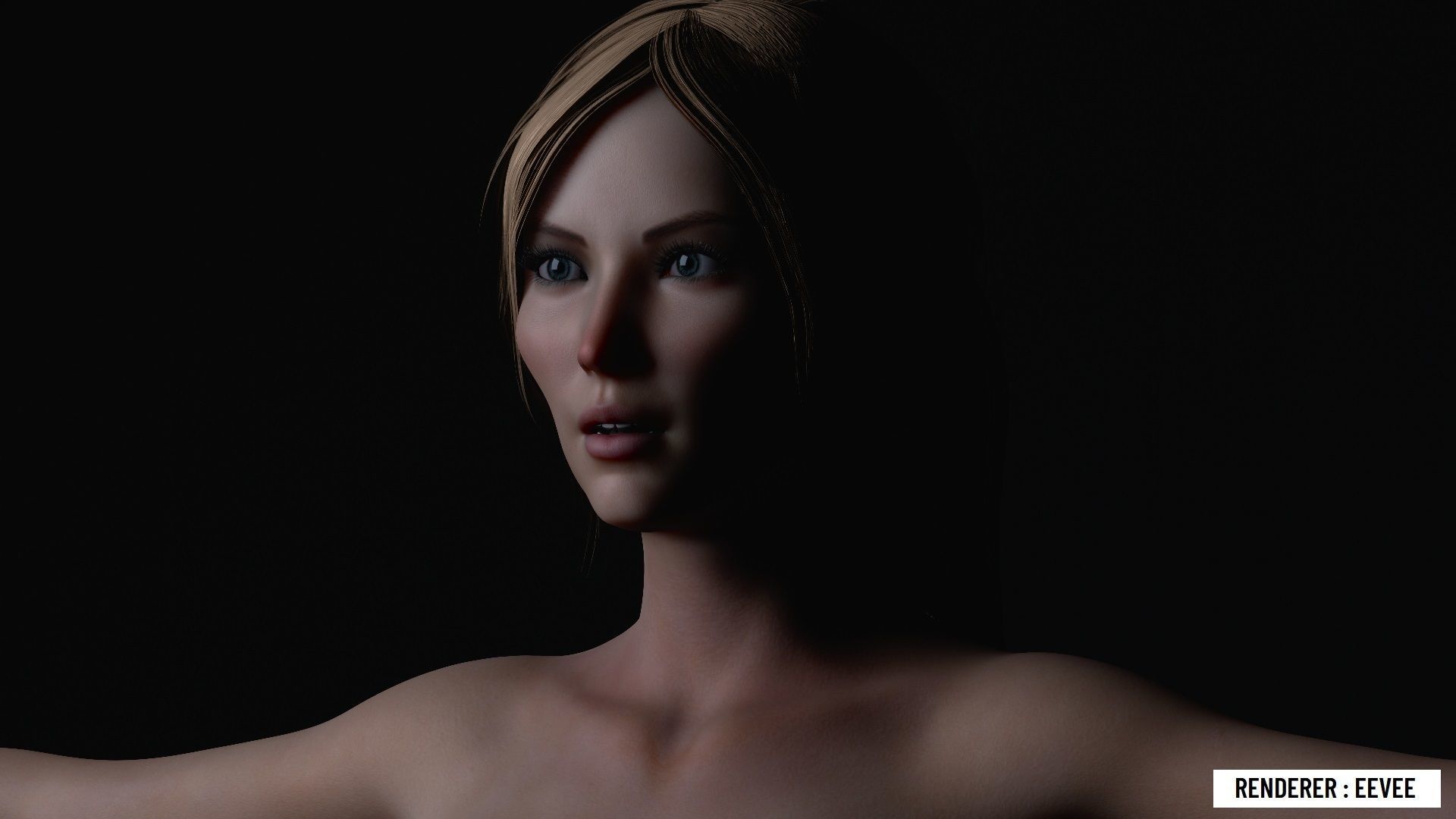 Realistic Woman Game Ready - Calista Low-poly 3D model_9