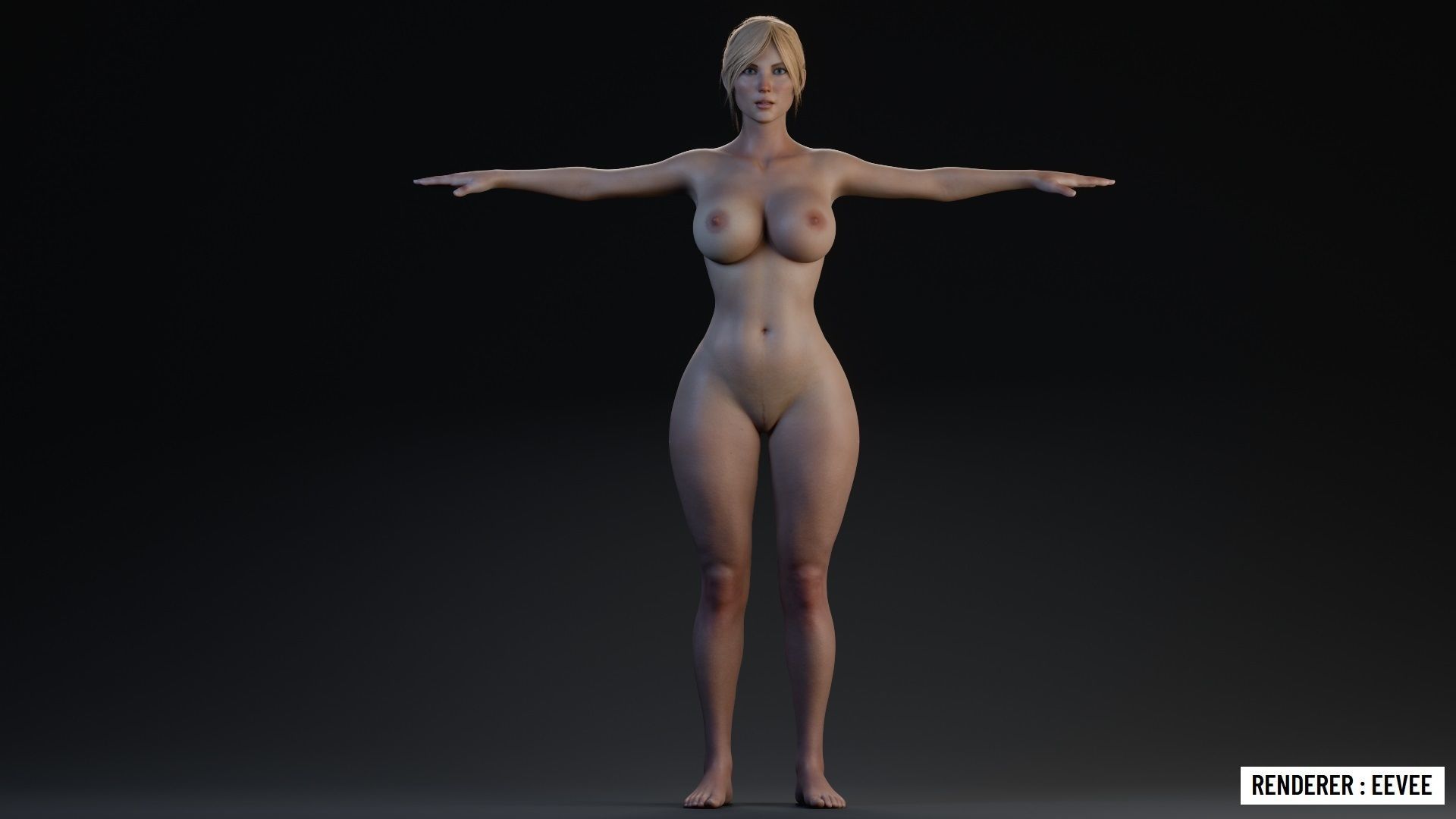 Realistic Woman Game Ready - Calista Low-poly 3D model_2