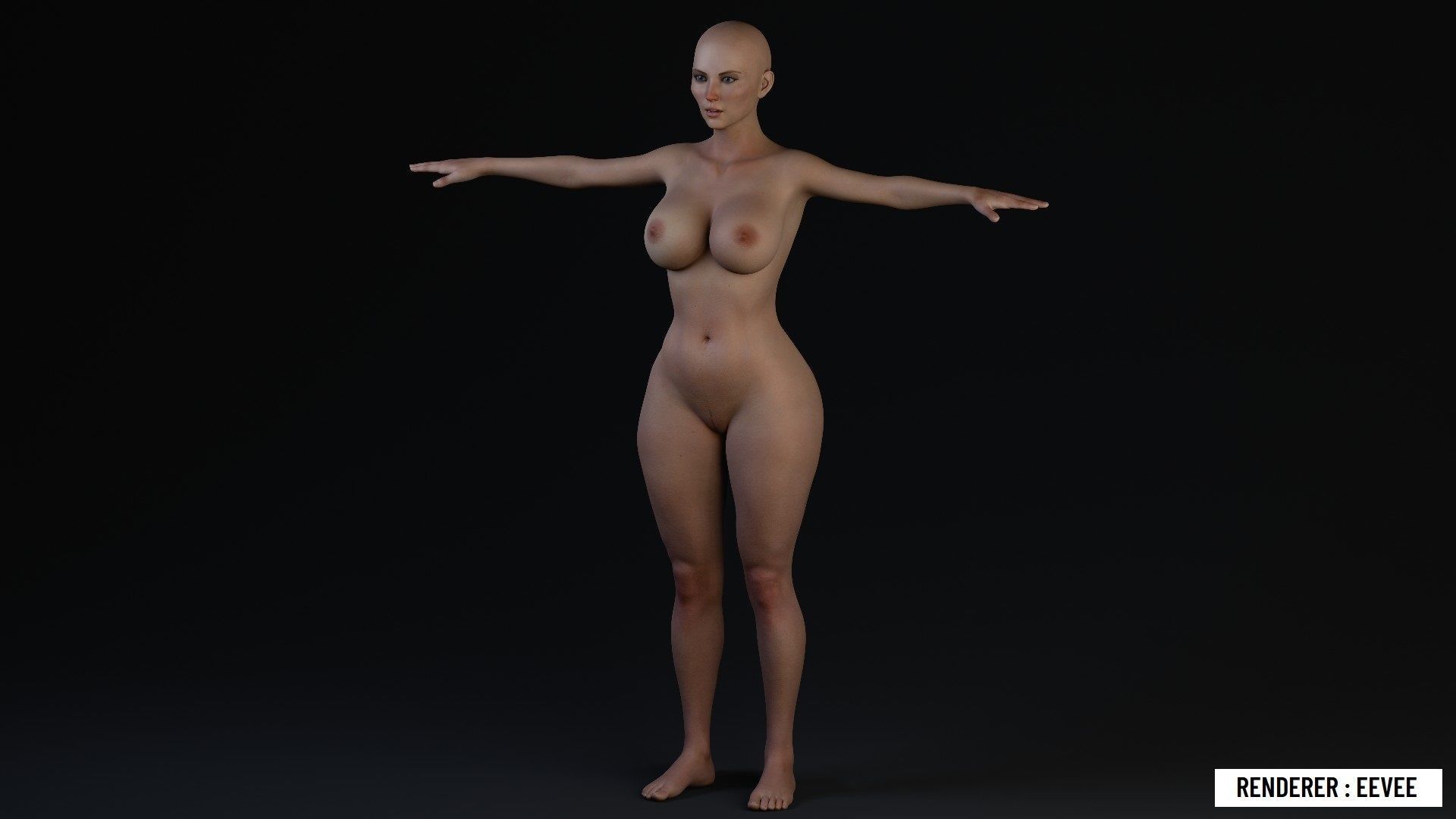 Realistic Woman Game Ready - Calista Low-poly 3D model_12