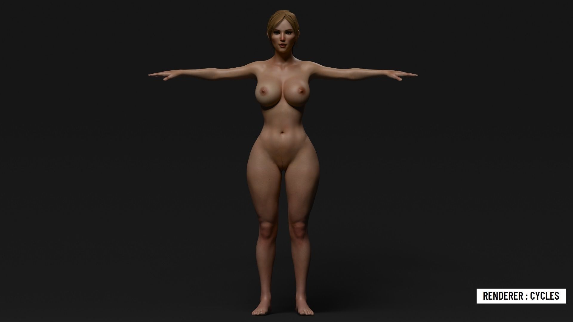 Realistic Woman Game Ready - Calista Low-poly 3D model_16