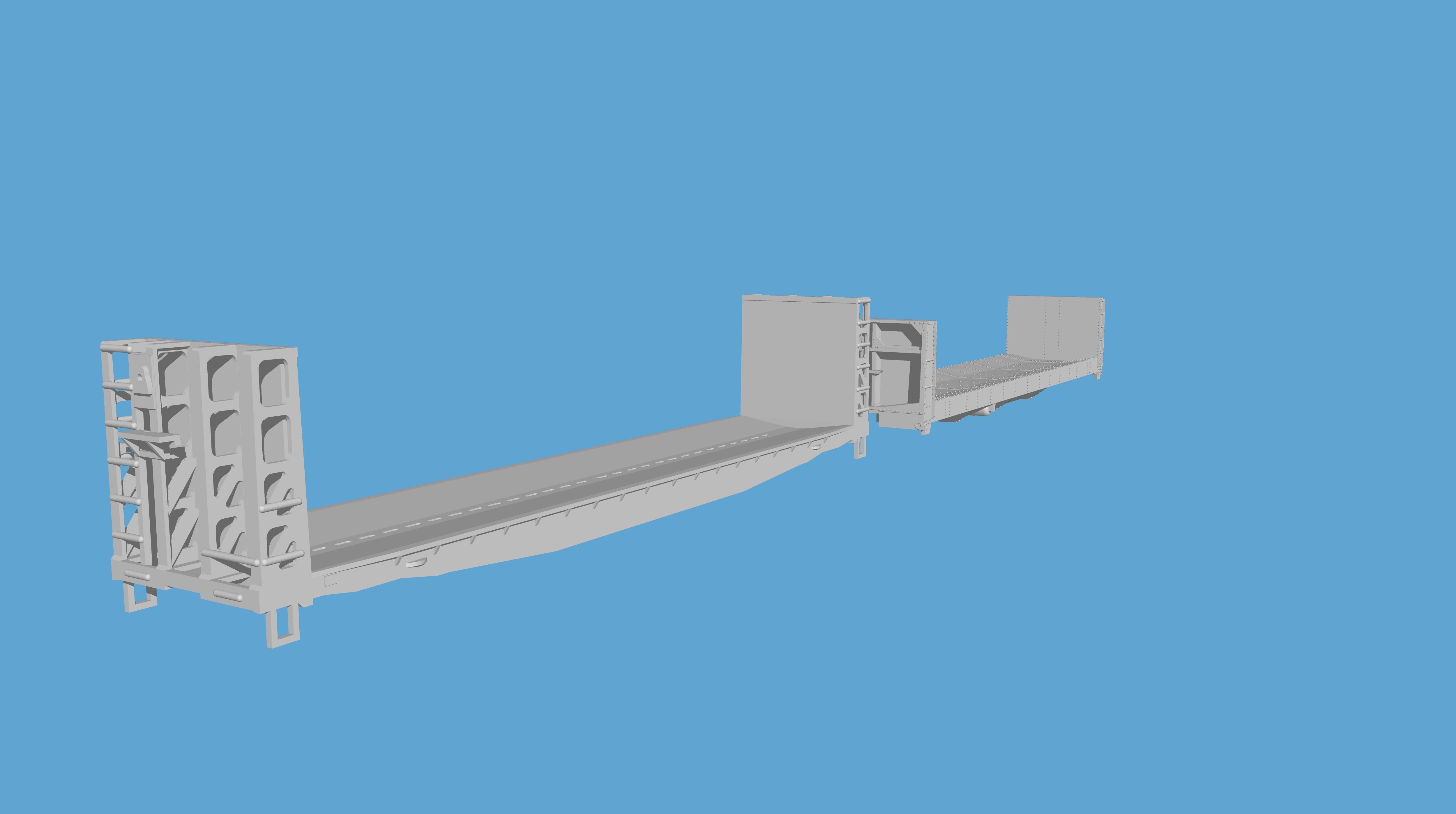 W-4 and W-6 Pulpwood Cars N and HO 3D print model_6