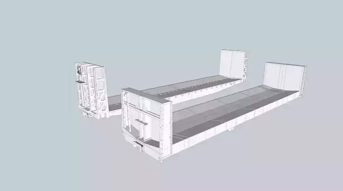 W-4 and W-6 Pulpwood Cars N and HO 3D print model