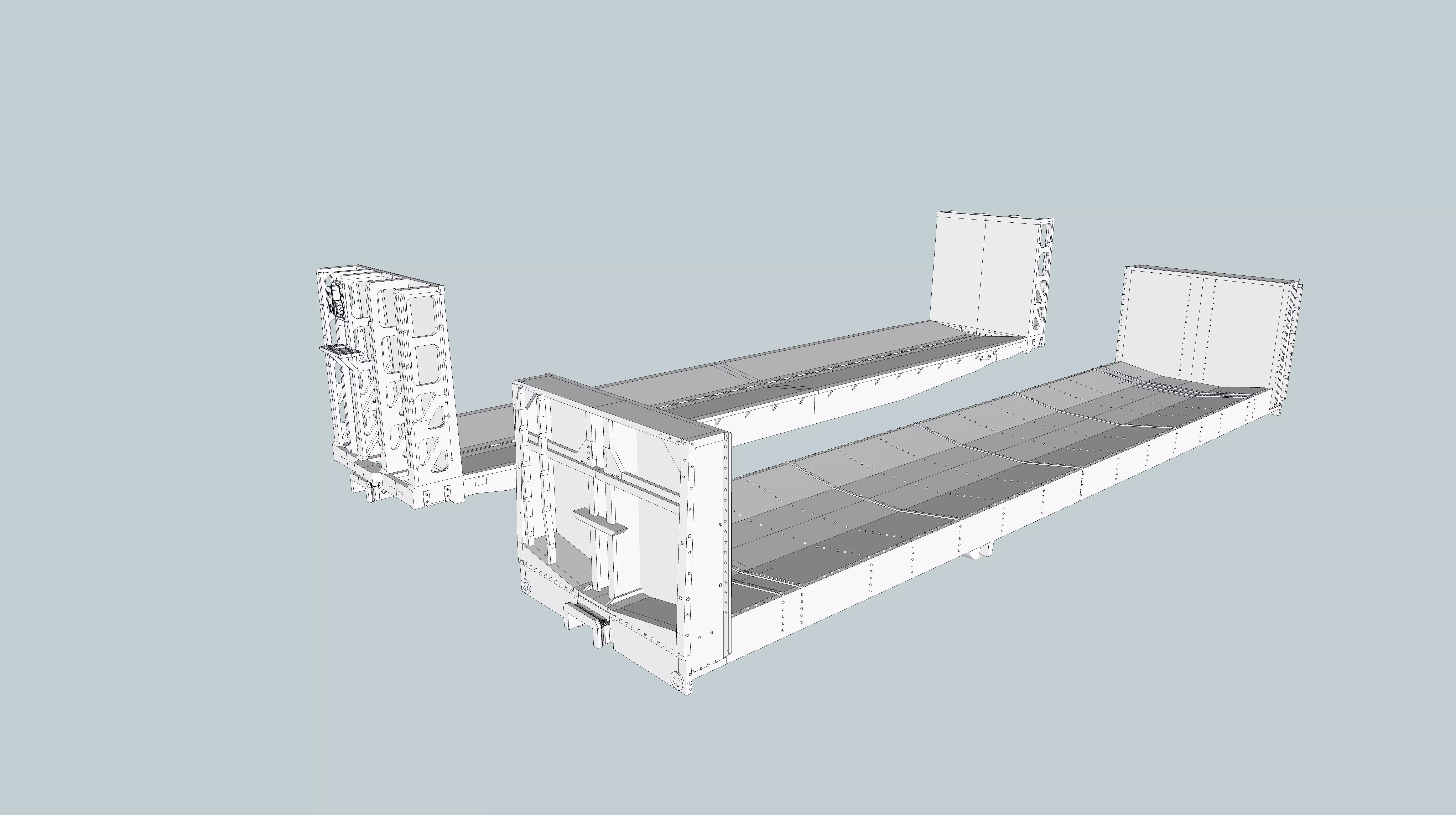 W-4 and W-6 Pulpwood Cars N and HO 3D print model_0