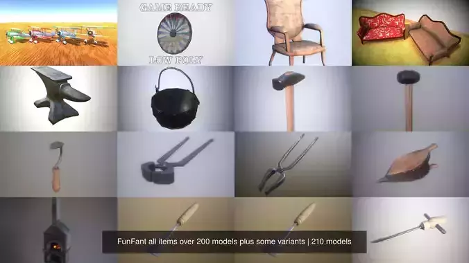 FunFant items over 200 models plus some variants 3D Model Collection