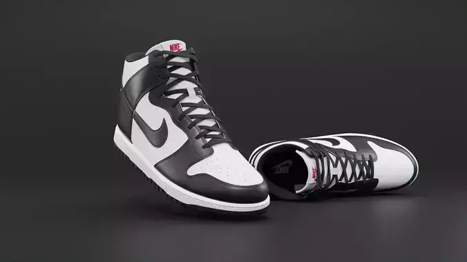 Nike Dunk High Panda 3D model