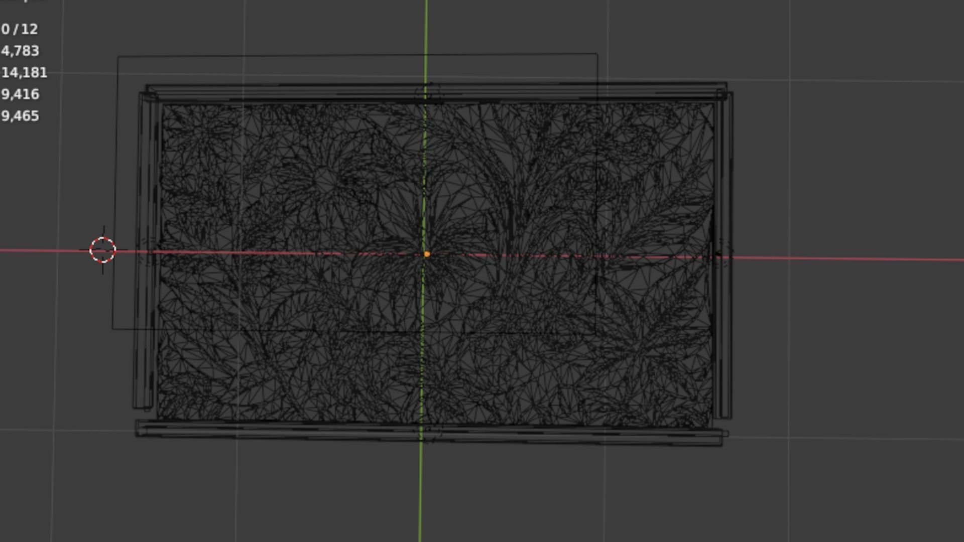 mural flowers decor set wall panel 05 3D model_5