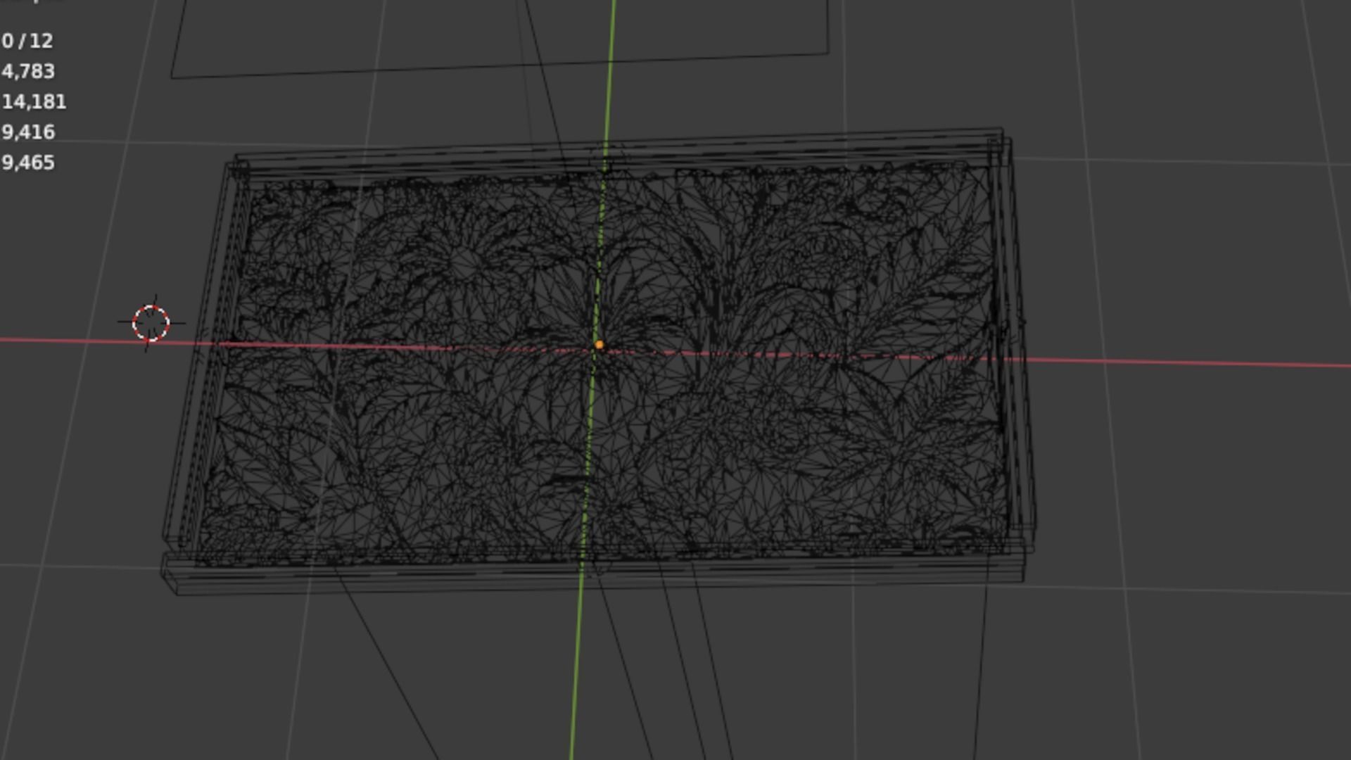 mural flowers decor set wall panel 05 3D model_6