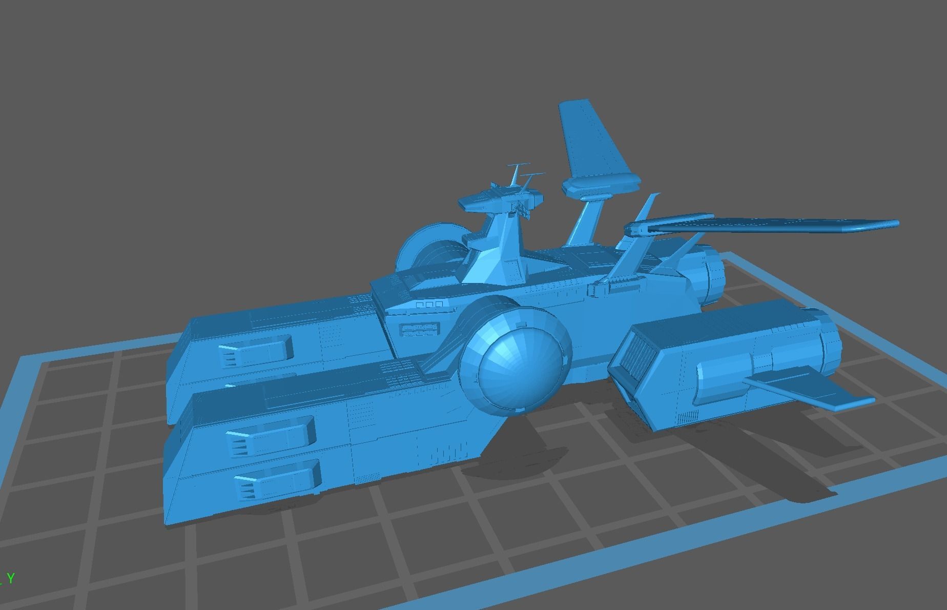 GUNDAM  WHITE BASE SCV-70 3D print model_1