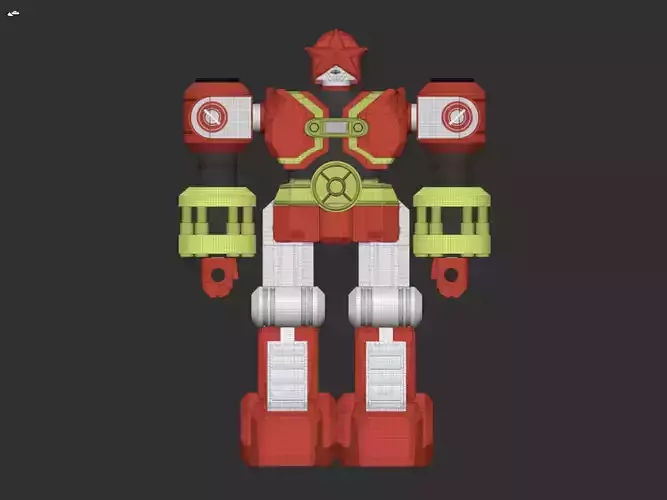 GO GO POWER RANGERS ZEO RED BATTLE ZORD 3D MODEL