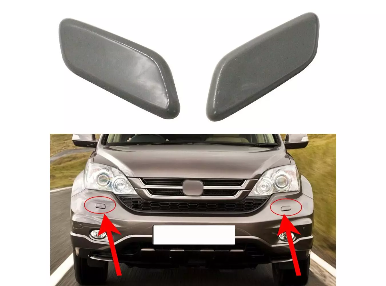 Honda CRV 2006-2010 Front Bumper Nozzle Covers 3D print model
