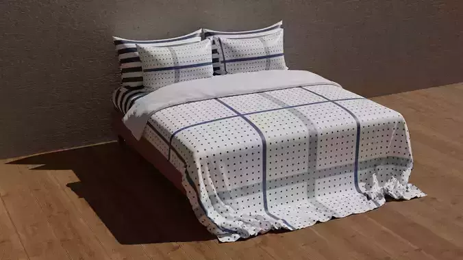 bed in Blender 3D model