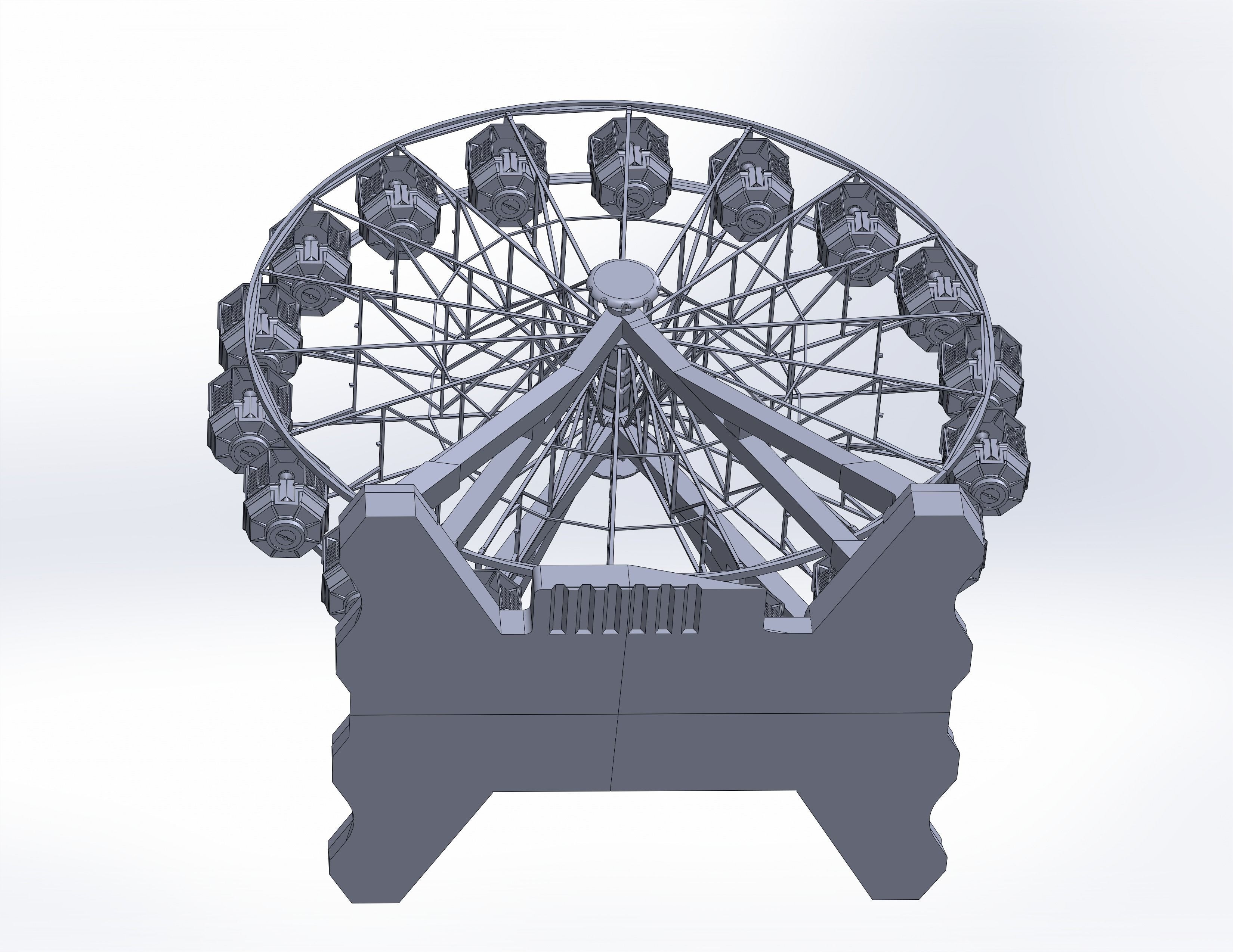 Ferris Wheel For 3D Print 3D print model_19