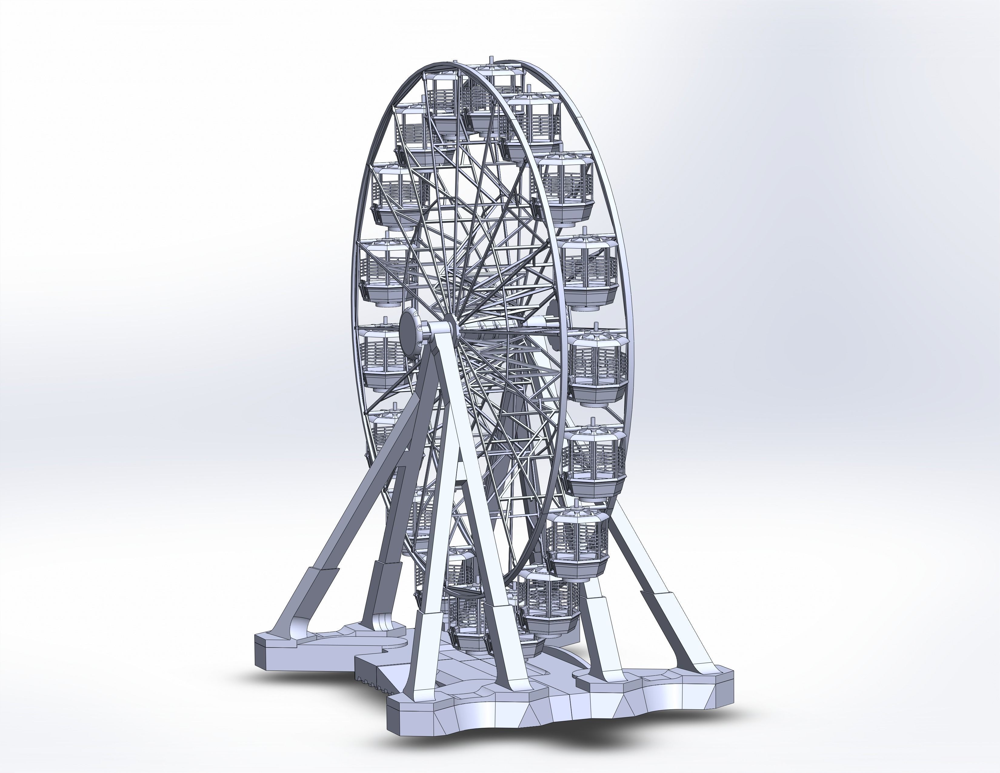 Ferris Wheel For 3D Print 3D print model_17