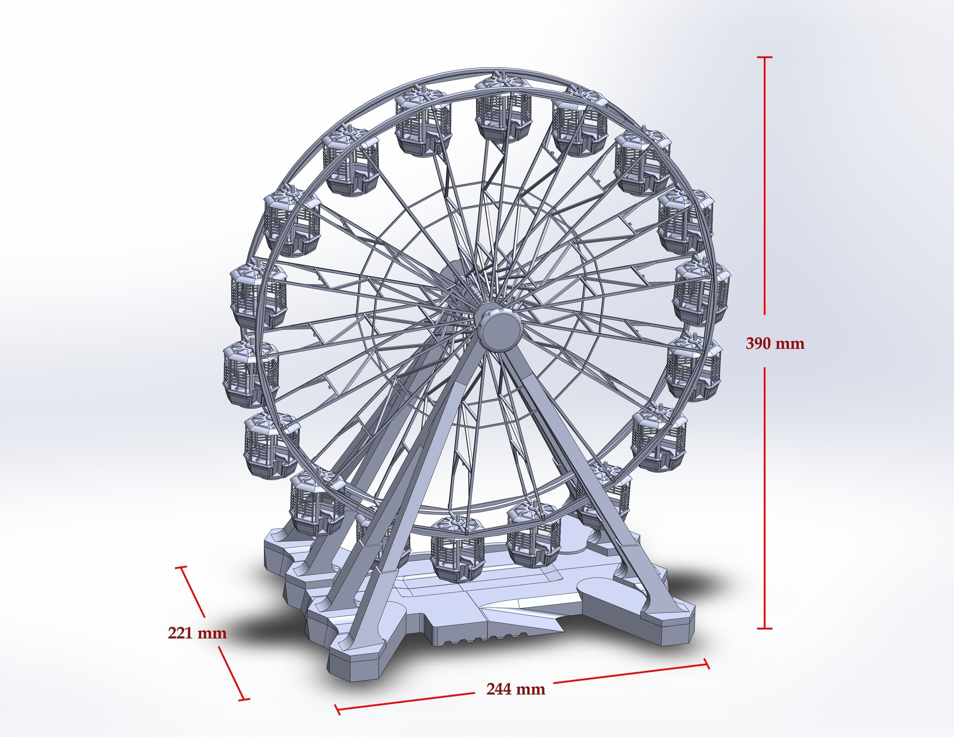 Ferris Wheel For 3D Print 3D print model_16
