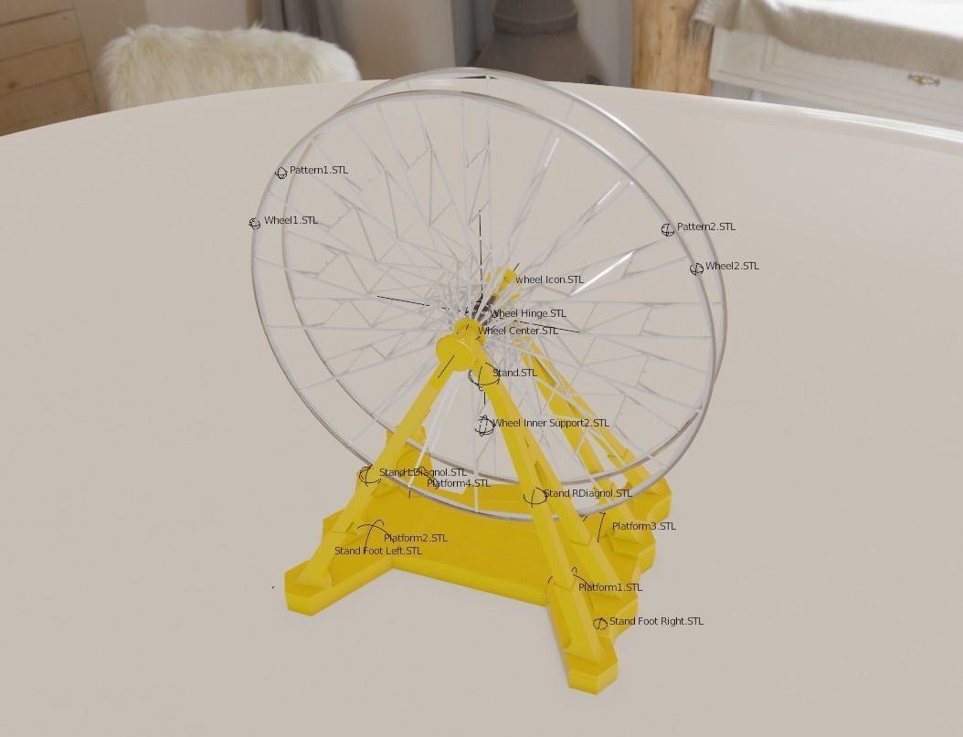 Ferris Wheel For 3D Print 3D print model_24