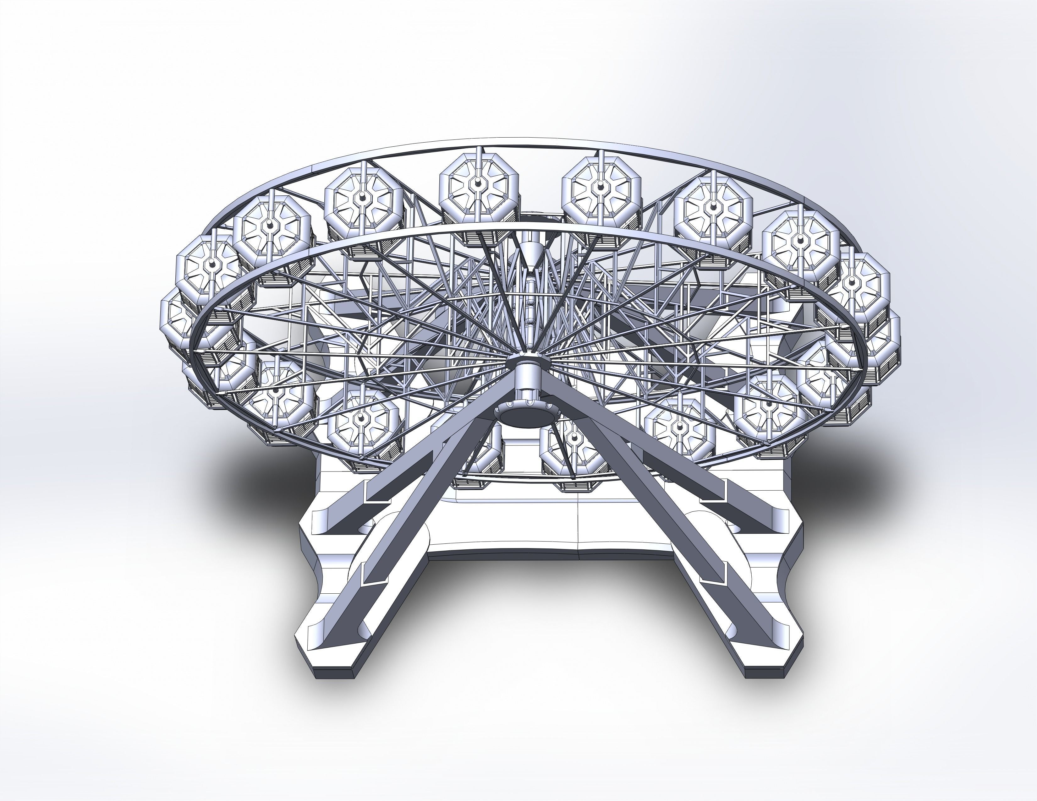 Ferris Wheel For 3D Print 3D print model_18