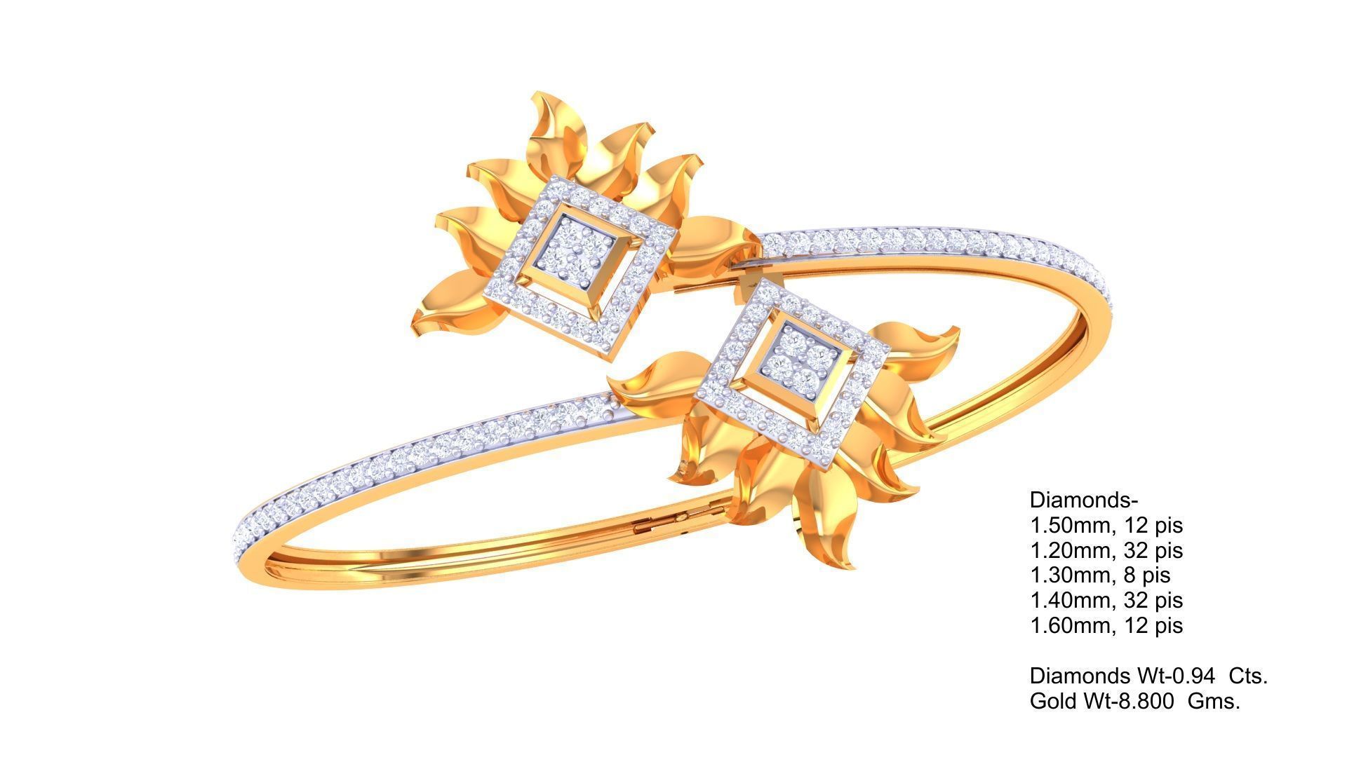 Light Weight bracelets 128 designs 3D print model_42