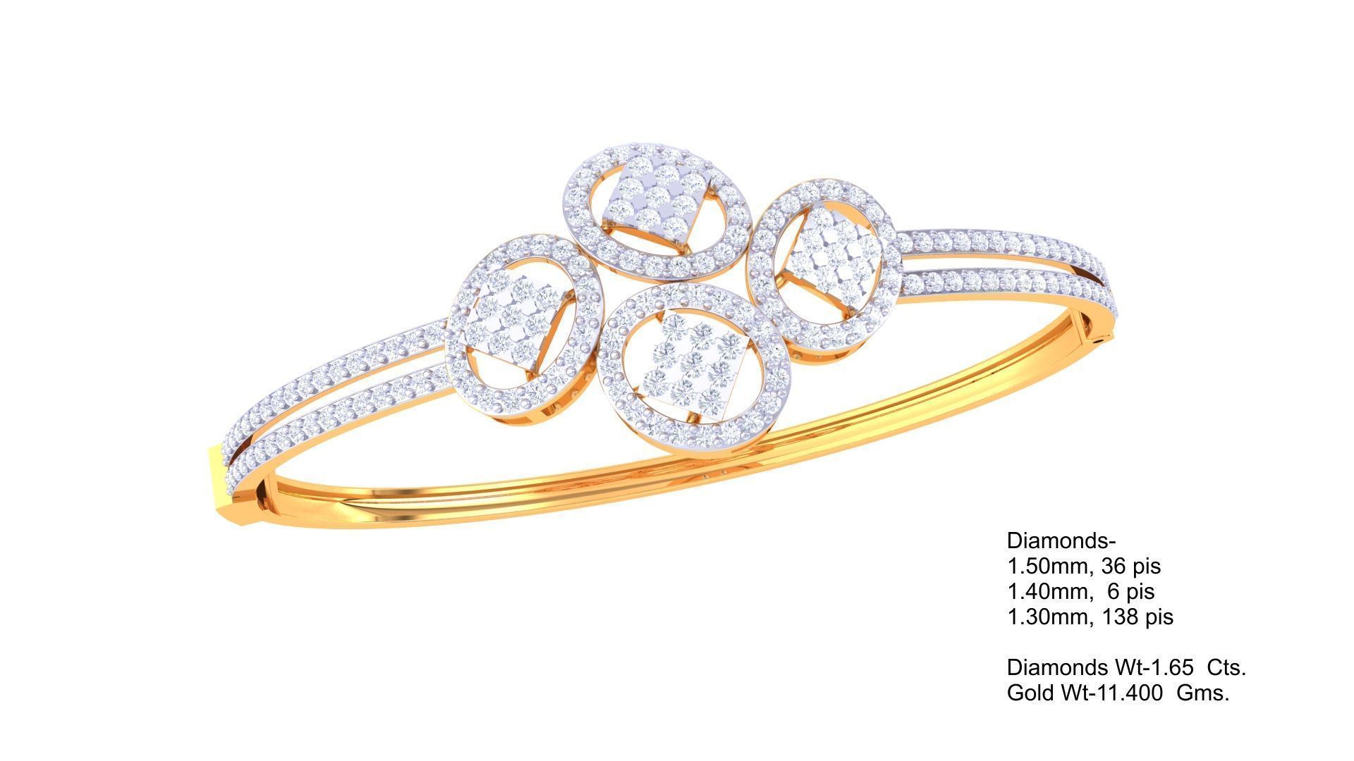 Light Weight bracelets 128 designs 3D print model_35