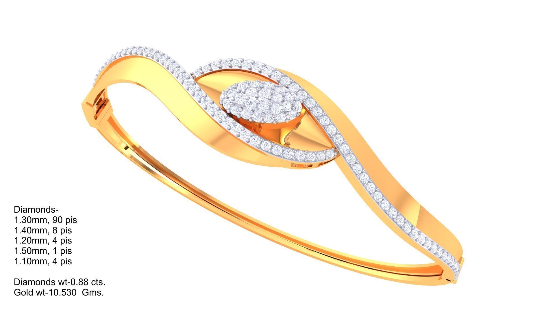 Light Weight bracelets 128 designs 3D print model_2