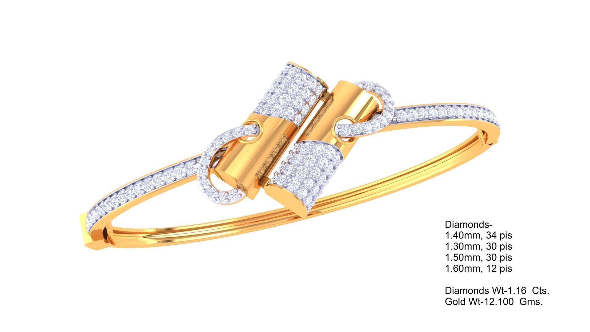 Light Weight bracelets 128 designs 3D print model_34