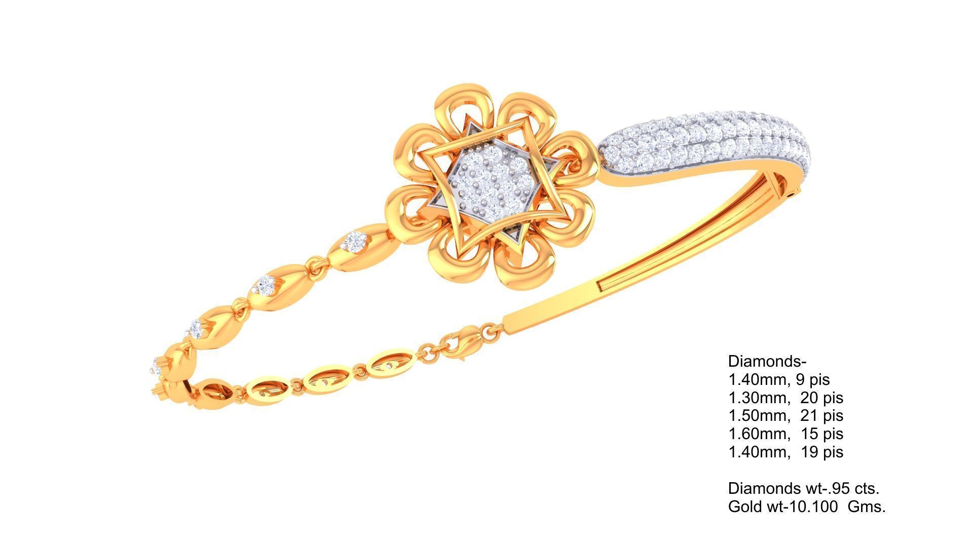 Light Weight bracelets 128 designs 3D print model_10