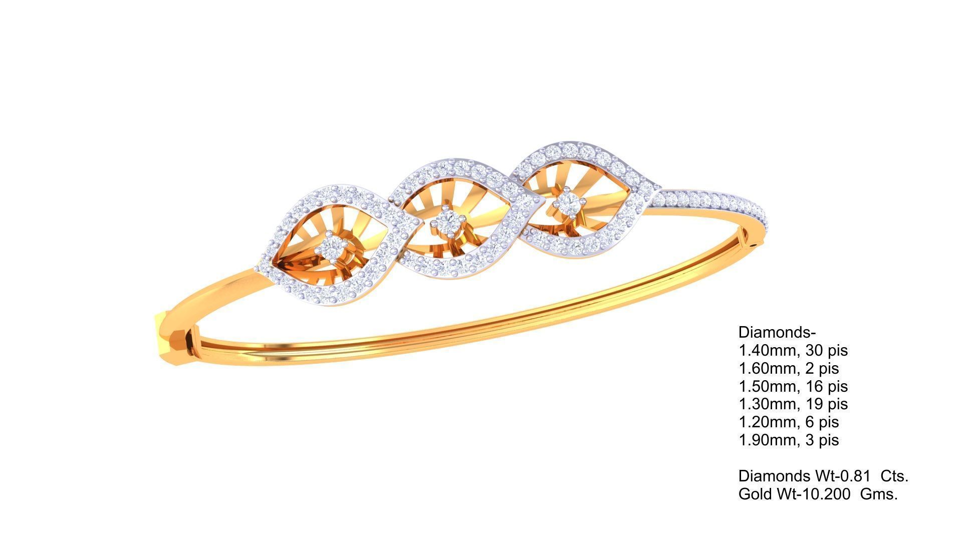 Light Weight bracelets 128 designs 3D print model_38