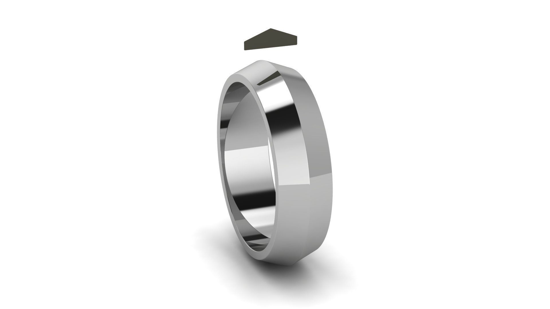 Apex profile Wedding Ring 6 mm Wide US Sizes 3D print model_8