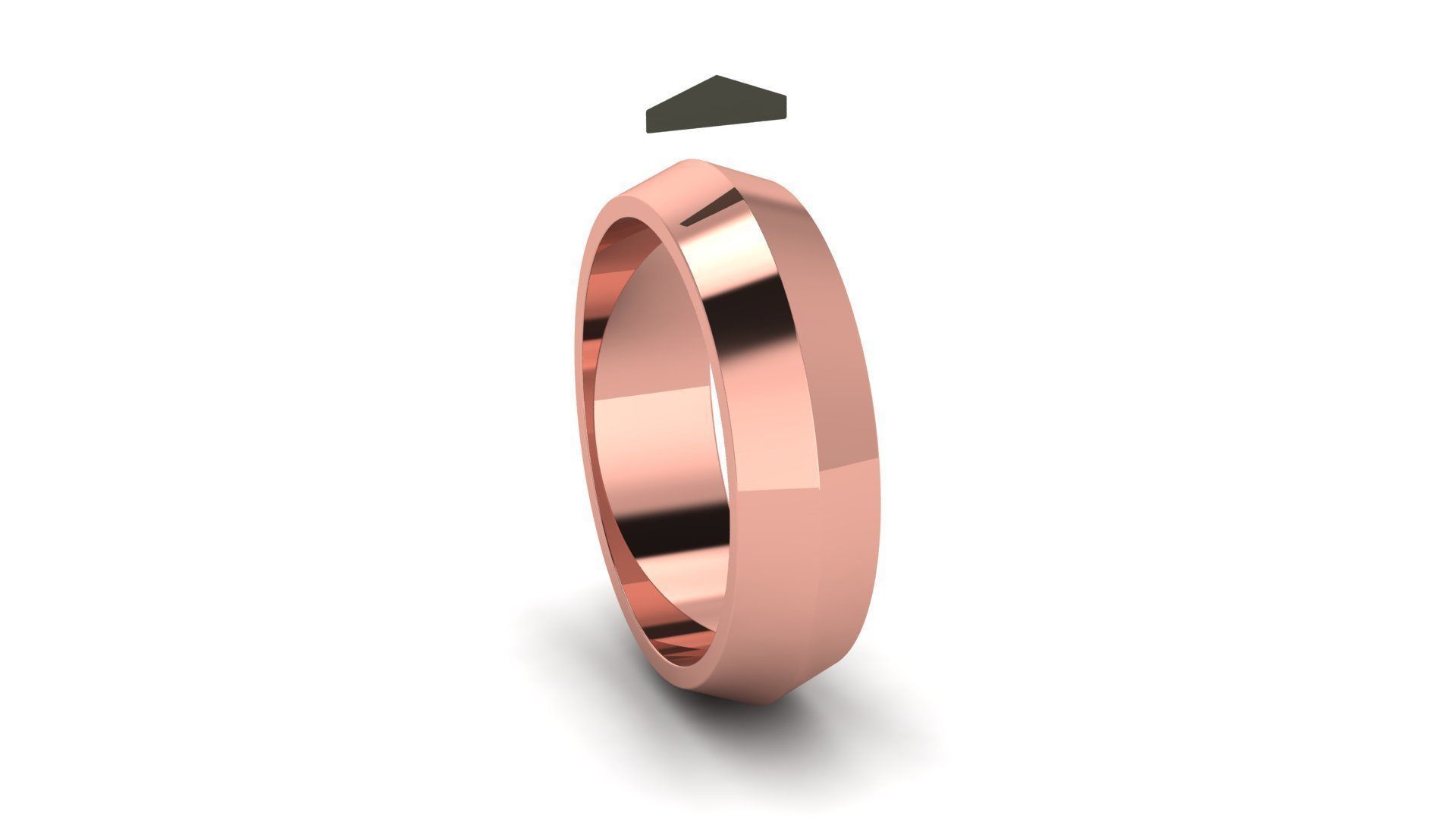 Apex profile Wedding Ring 6 mm Wide US Sizes 3D print model_9