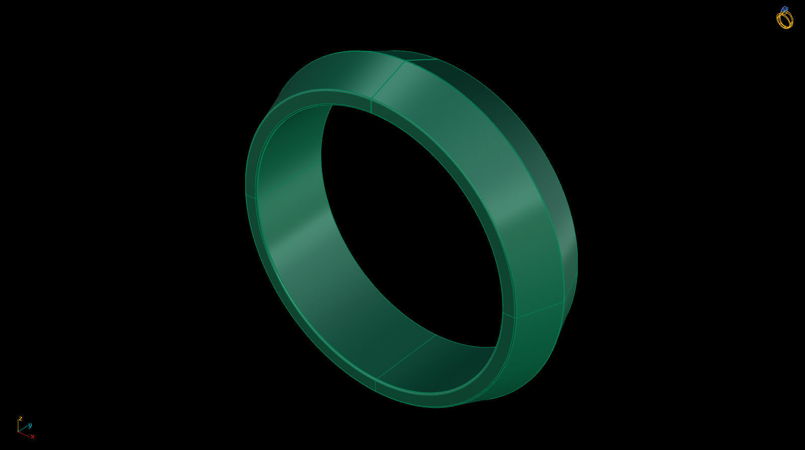 Apex profile Wedding Ring 6 mm Wide US Sizes 3D print model_12