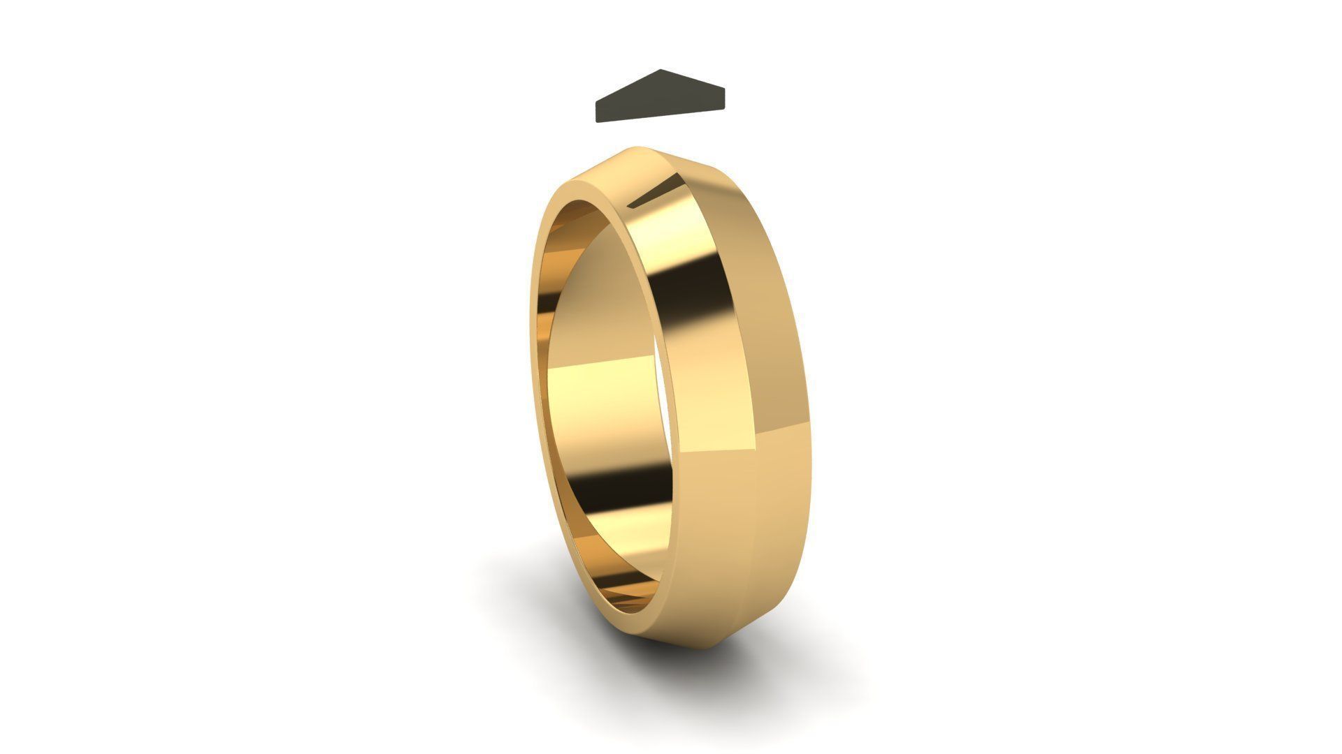 Apex profile Wedding Ring 6 mm Wide US Sizes 3D print model_7