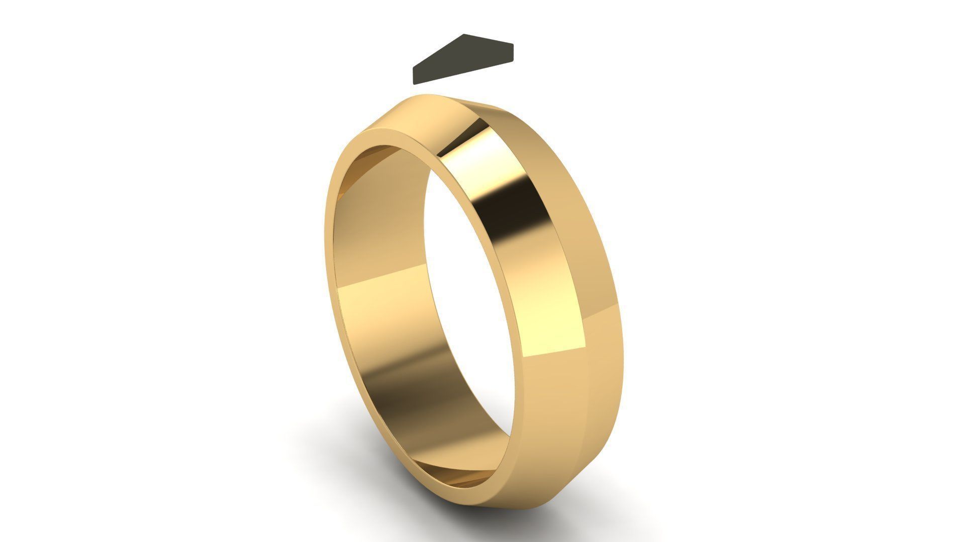 Apex profile Wedding Ring 6 mm Wide US Sizes 3D print model_1